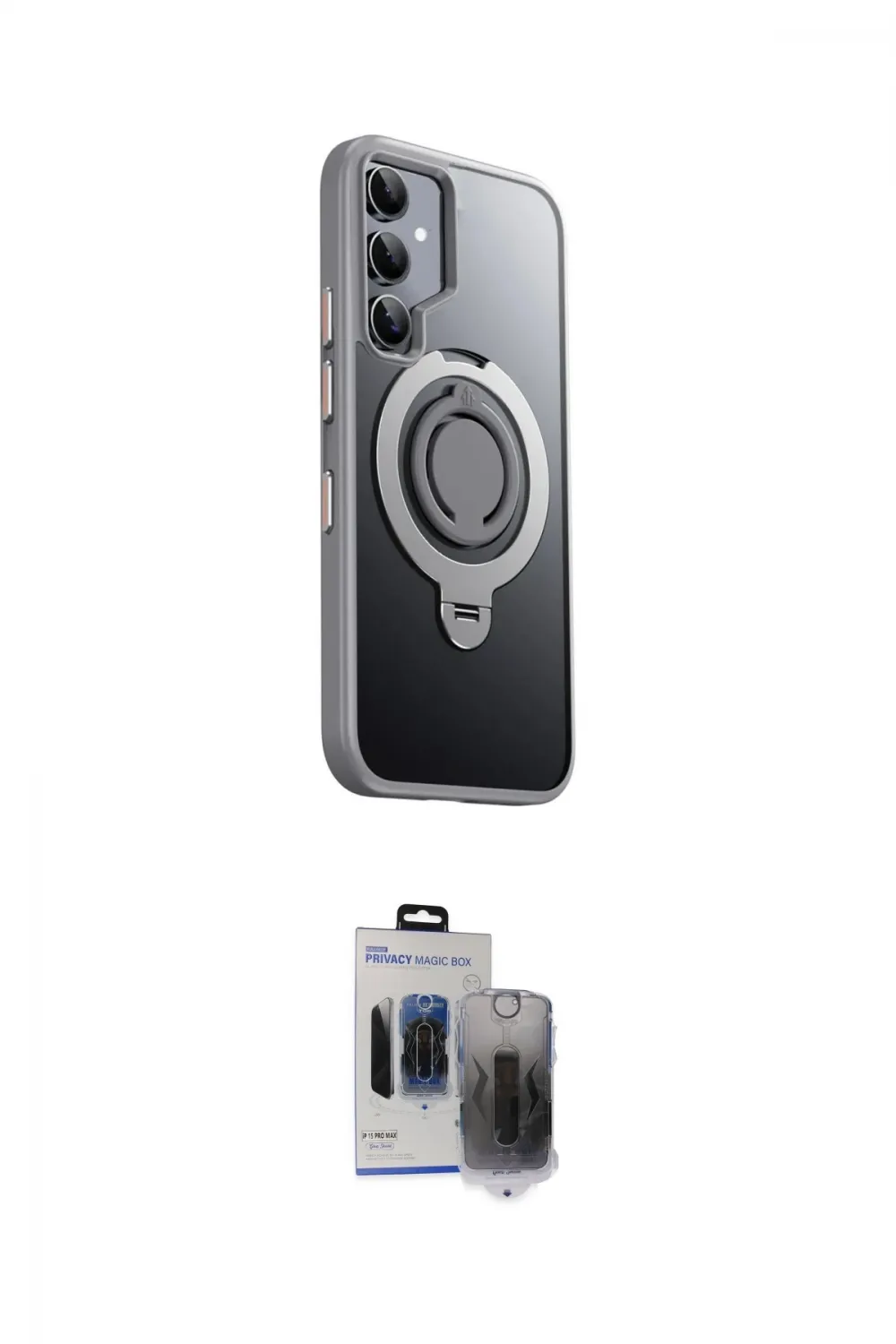 ieg™ Galaxy S24 Kılıf Zirve Çizgi Prime - Siyah Vanessa Magic Hayalet Cam