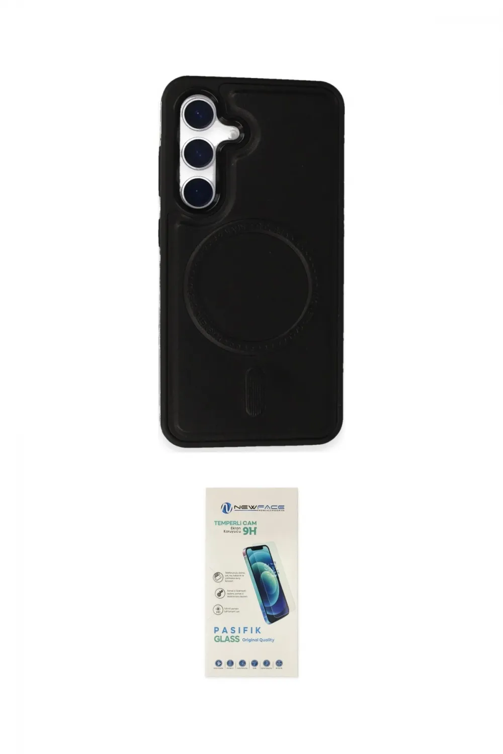ieg™ Galaxy S24 Kılıf Zirve Işık Serisi - Şeffaf Pasifik Cam Ekran Koruyucu