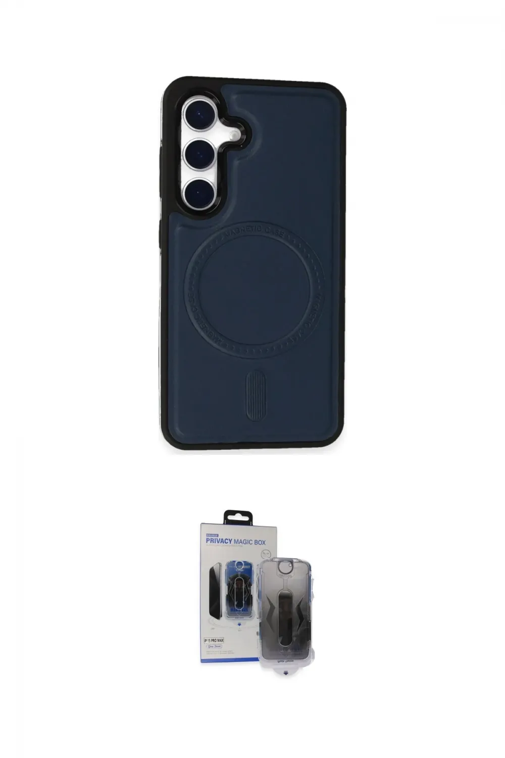ieg™ Galaxy S24 Kılıf Zirve Işık Serisi - Siyah Vanessa Magic Hayalet Cam