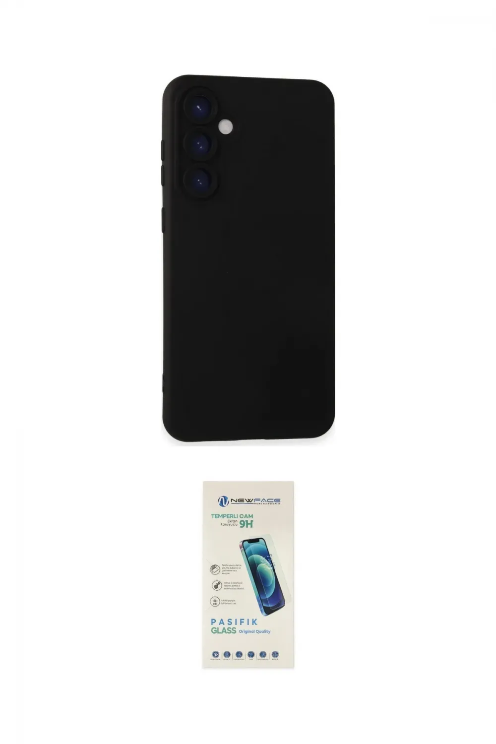 ieg™ Galaxy S24 Plus Kılıf Ahenk Serisi - Şeffaf Pasifik Cam Ekran Koruyucu
