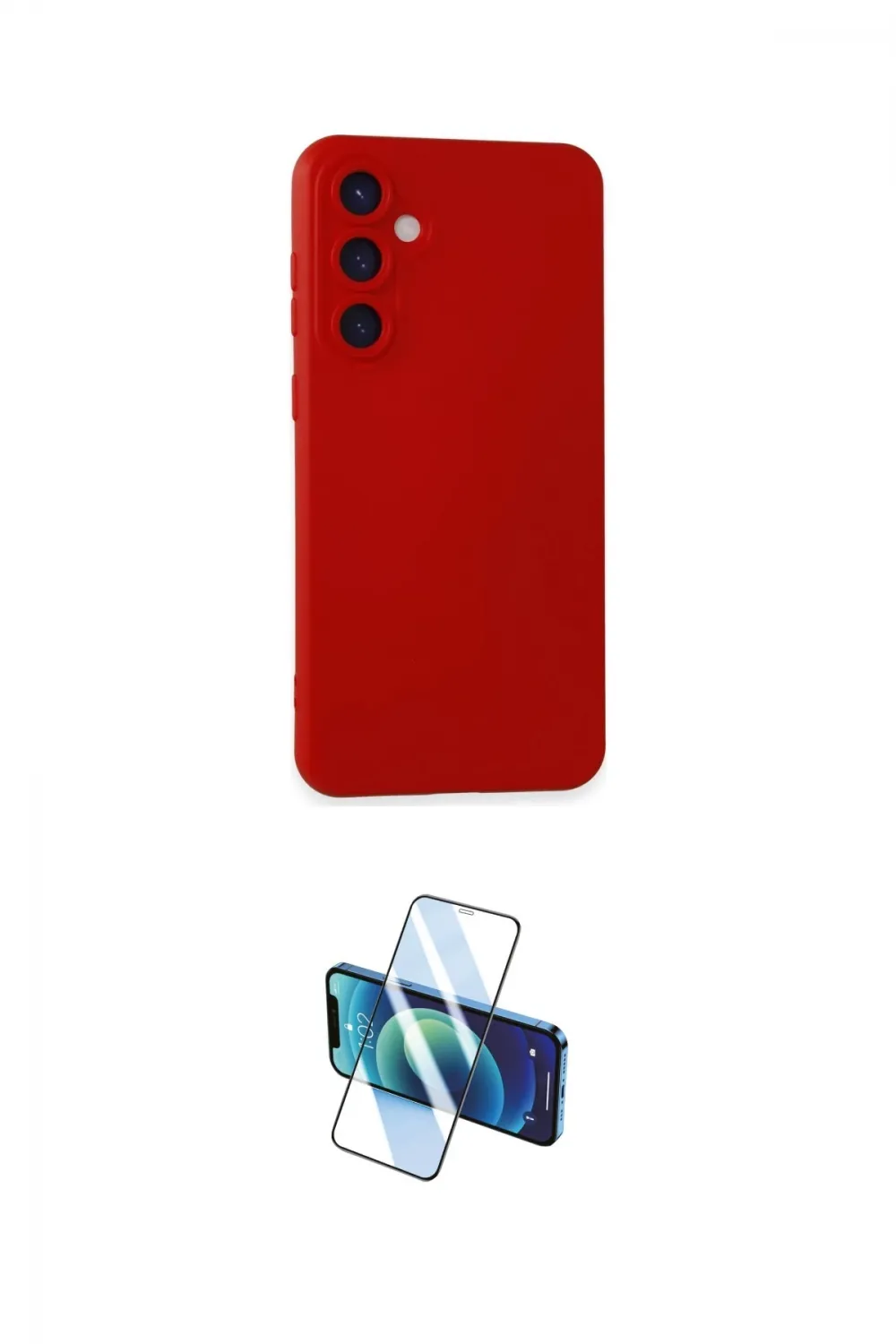ieg™ Galaxy S24 Plus Kılıf Ahenk Serisi - Siyah 3D Antistatik Cam Ekran Koruyucu