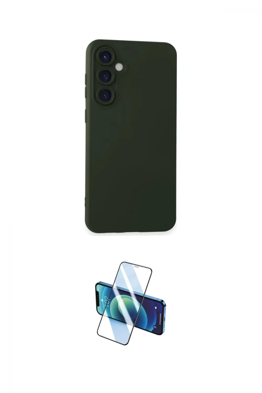 ieg™ Galaxy S24 Plus Kılıf Ahenk Serisi - Siyah 3D Antistatik Cam Ekran Koruyucu