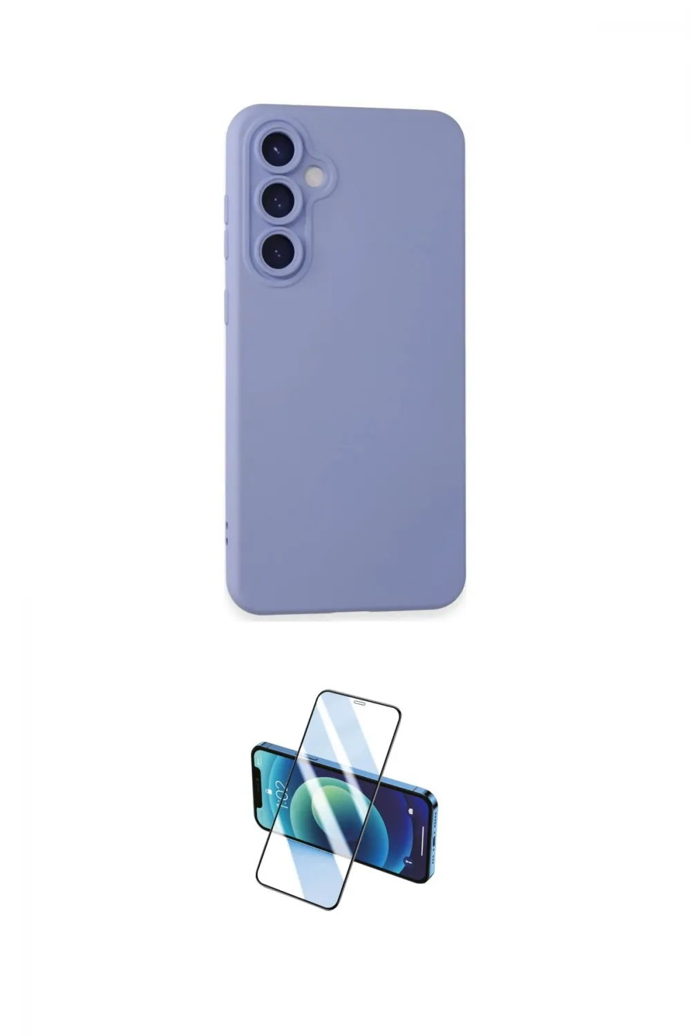ieg™ Galaxy S24 Plus Kılıf Ahenk Serisi - Siyah 3D Antistatik Cam Ekran Koruyucu