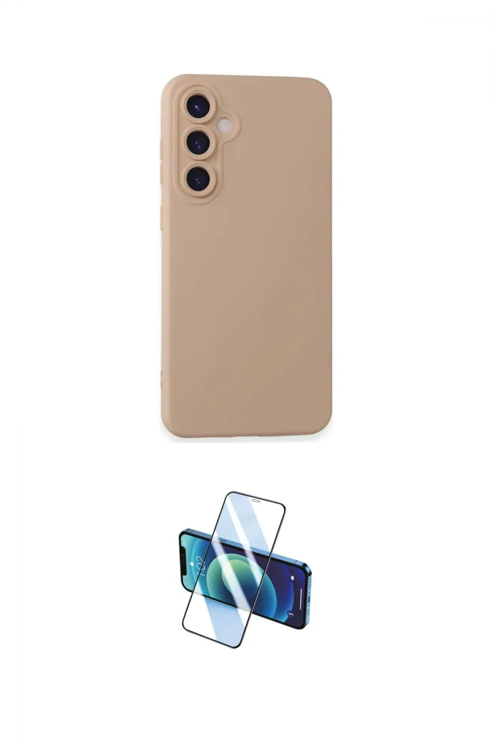 ieg™ Galaxy S24 Plus Kılıf Ahenk Serisi - Siyah 3D Antistatik Cam Ekran Koruyucu