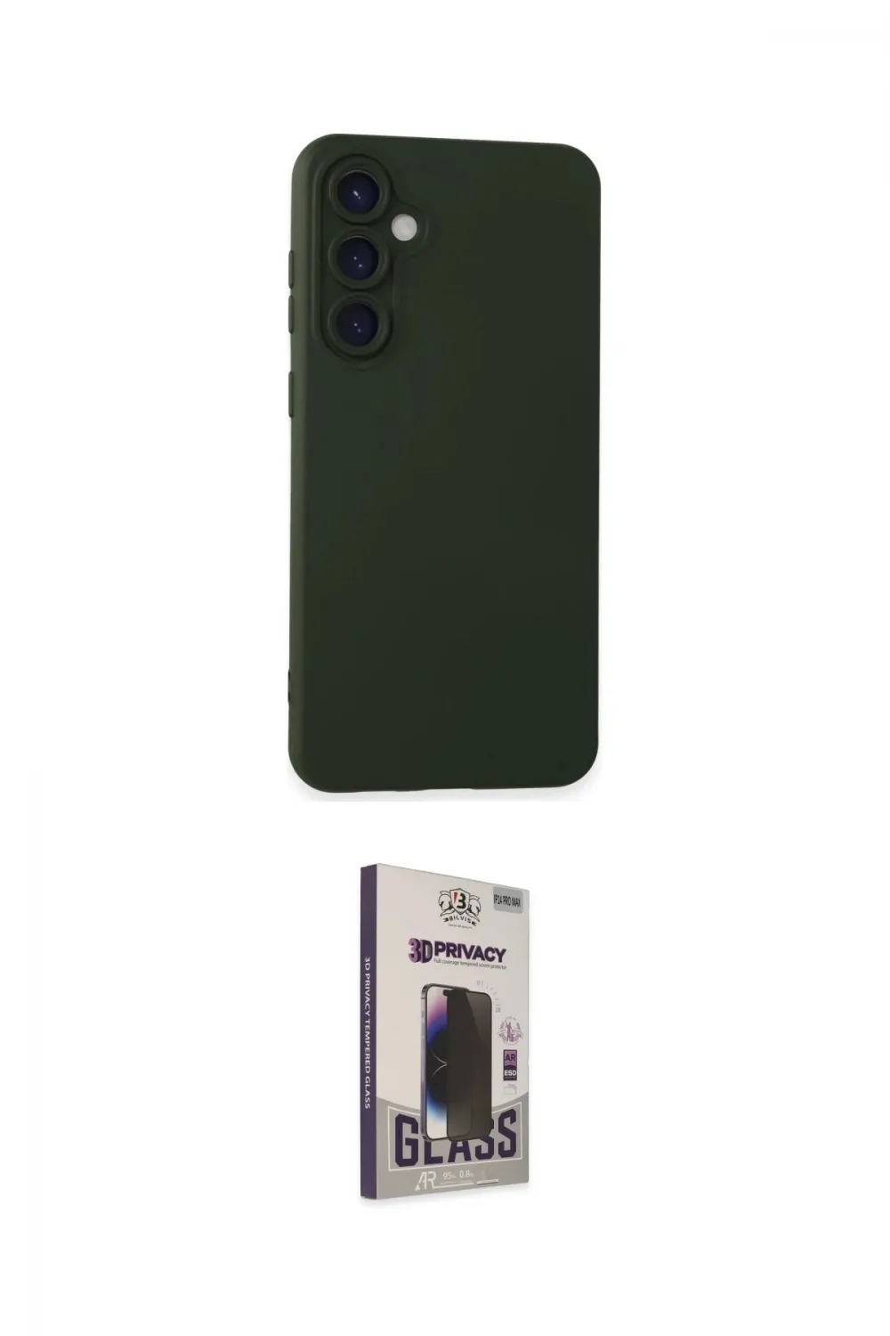 ieg™ Galaxy S24 Plus Kılıf Ahenk Serisi - Siyah Bilvis Hayalet Cam Ekran Koruyucu