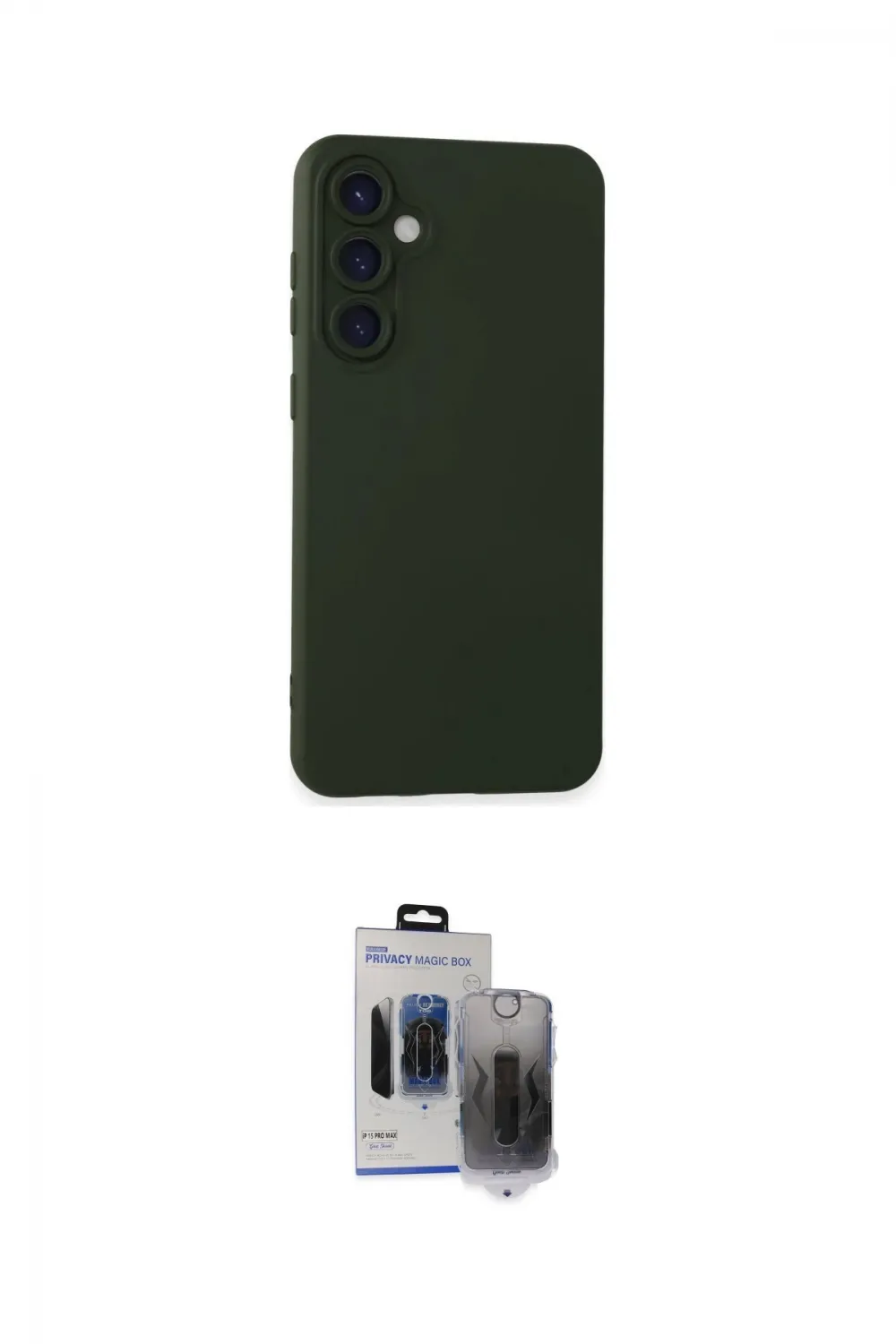 ieg™ Galaxy S24 Plus Kılıf Ahenk Serisi - Siyah Vanessa Magic Hayalet Cam