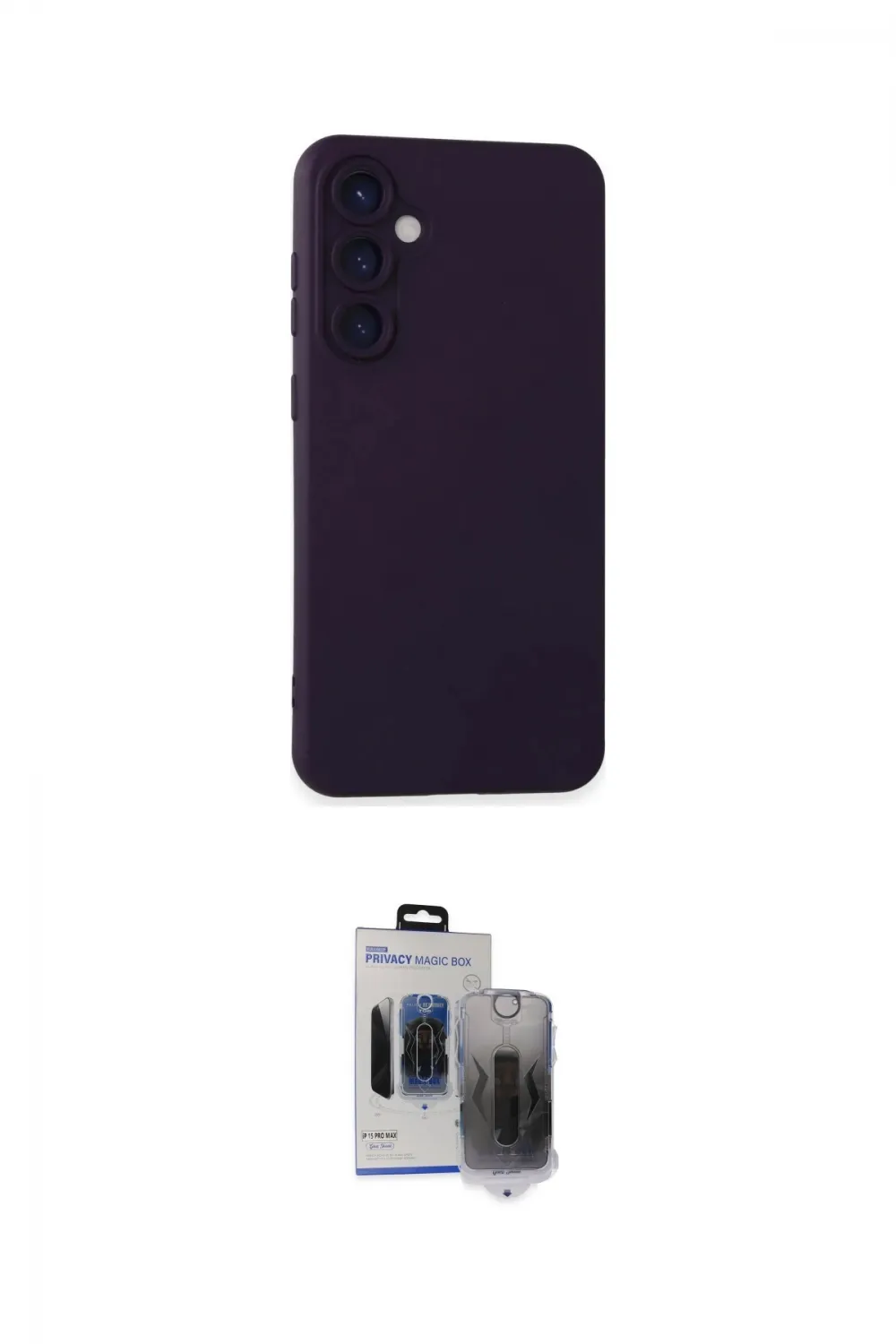 ieg™ Galaxy S24 Plus Kılıf Ahenk Serisi - Siyah Vanessa Magic Hayalet Cam