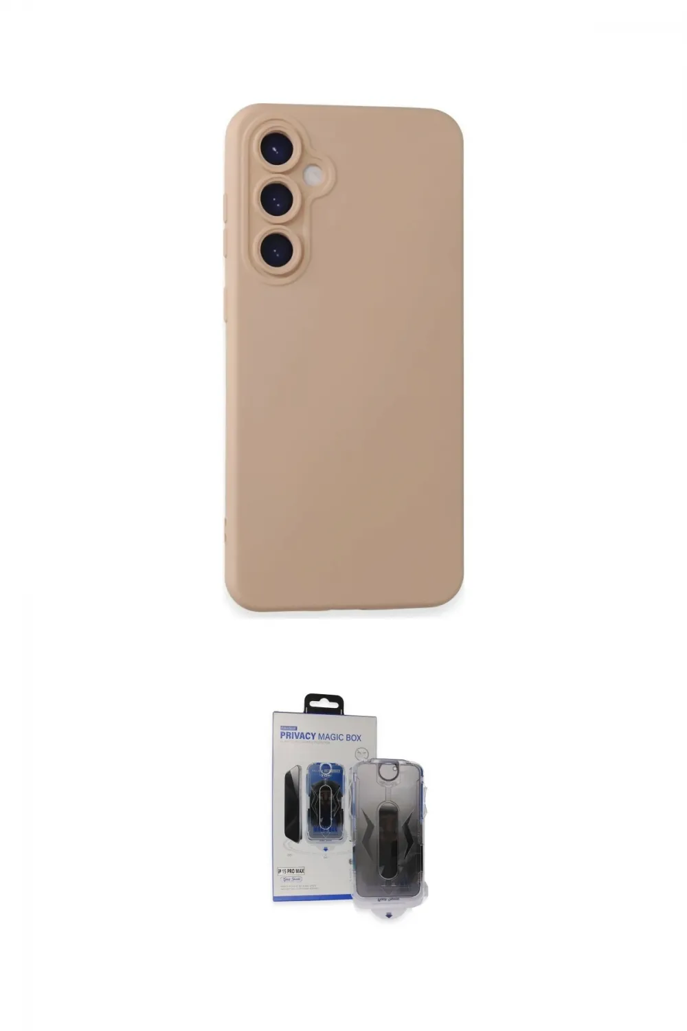 ieg™ Galaxy S24 Plus Kılıf Ahenk Serisi - Siyah Vanessa Magic Hayalet Cam
