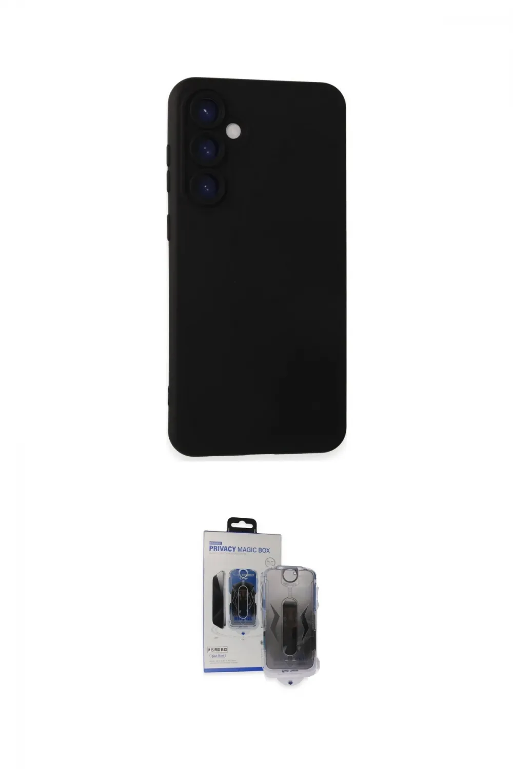 ieg™ Galaxy S24 Plus Kılıf Ahenk Serisi - Siyah Vanessa Magic Hayalet Cam