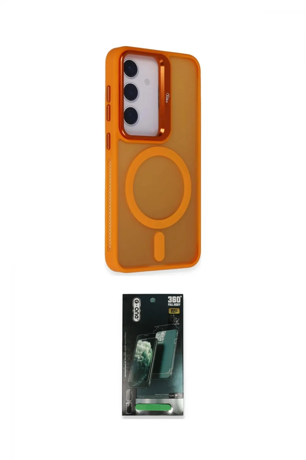 ieg™ Galaxy S24 Plus Kılıf Akış Form - Siyah 360 Mat Full Body Arka Koruyucu