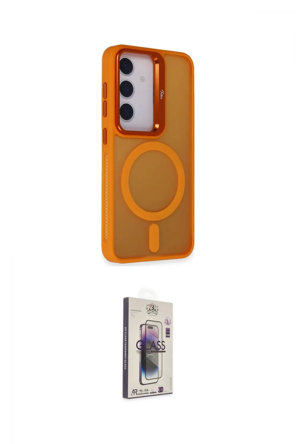 ieg™ Galaxy S24 Plus Kılıf Akış Form - Siyah Bilvis 3D Cam Ekran Koruyucu