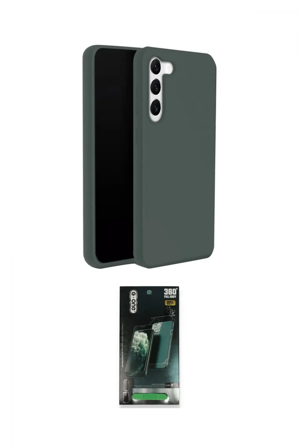 ieg™ Galaxy S24 Plus Kılıf Kozmos Yansıma Özel Seri - Siyah 360 Mat Full Body Arka Koruyucu