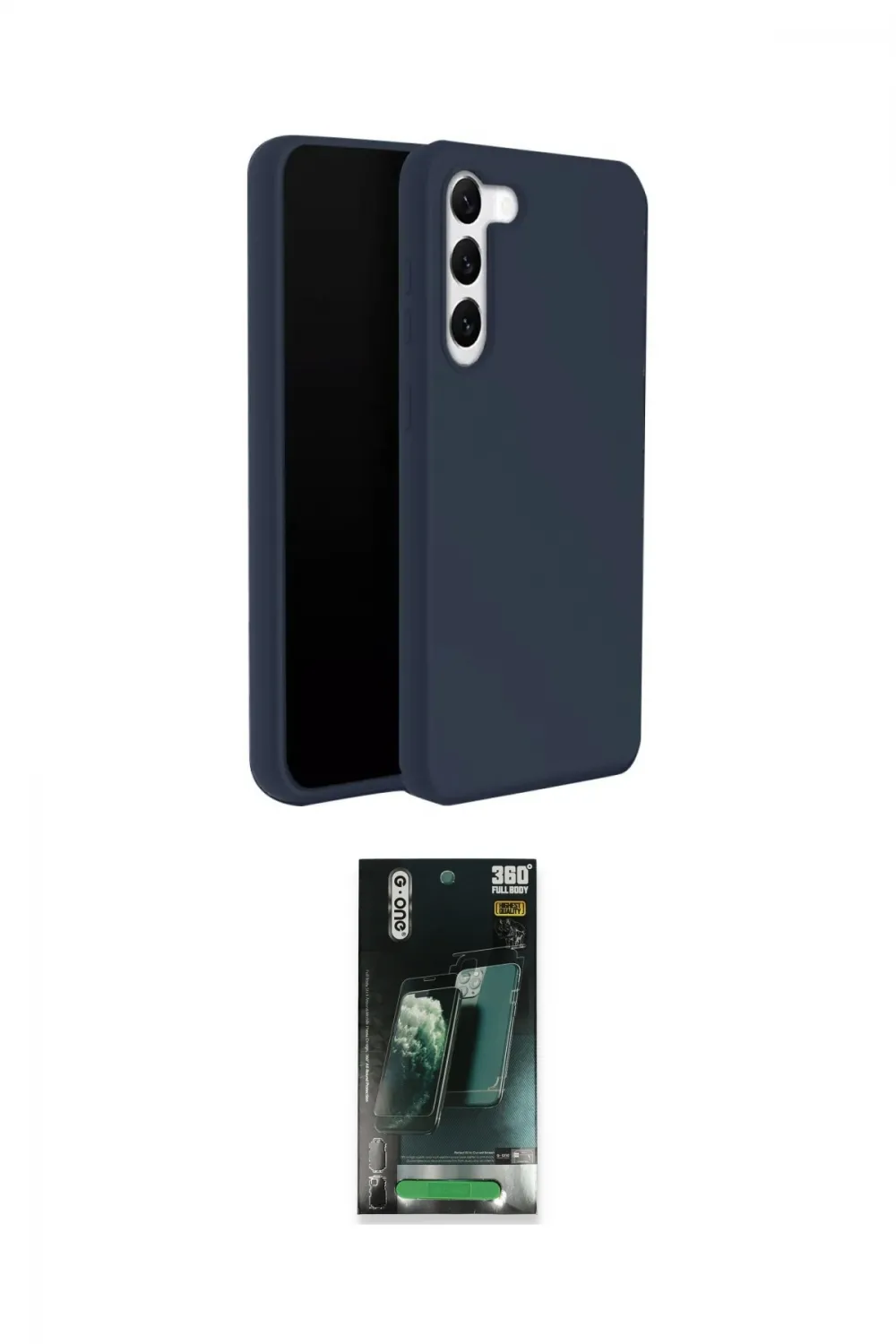 ieg™ Galaxy S24 Plus Kılıf Kozmos Yansıma Özel Seri - Siyah 360 Mat Full Body Arka Koruyucu