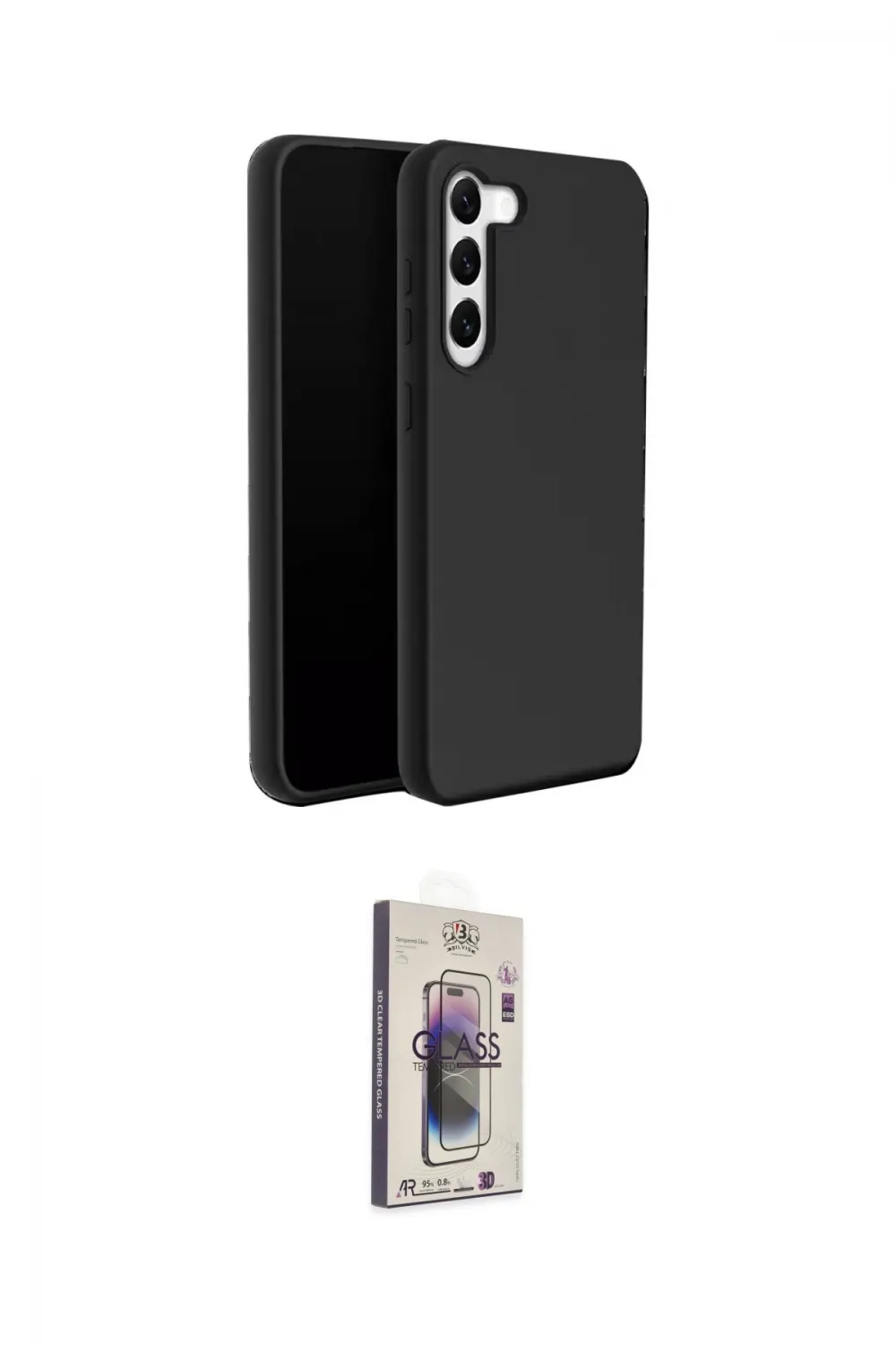 ieg™ Galaxy S24 Plus Kılıf Kozmos Yansıma Özel Seri - Siyah Bilvis 3D Cam Ekran Koruyucu
