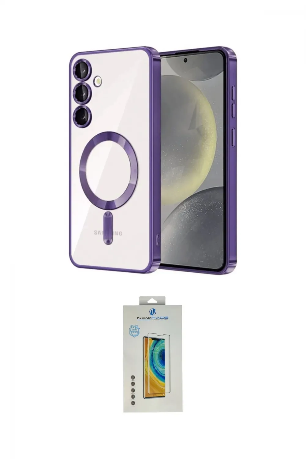 ieg™ Galaxy S24 Plus Kılıf Nova Işık Özel Seri - Siyah Polymer Nano Ekran Koruyucu