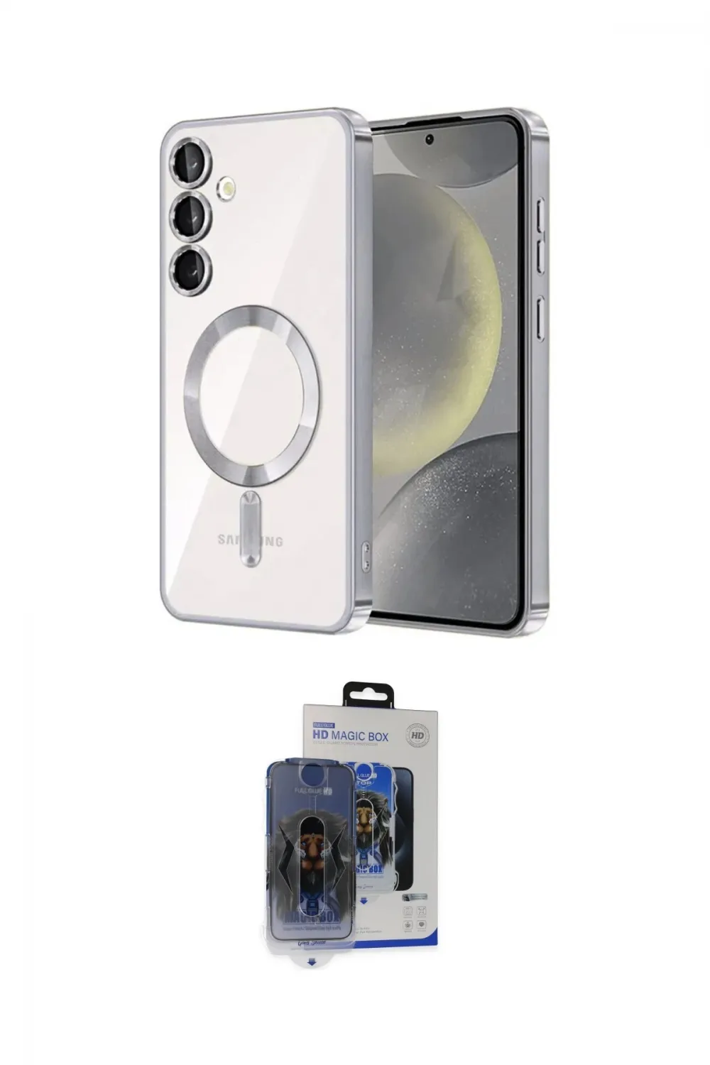 ieg™ Galaxy S24 Plus Kılıf Nova Işık Özel Seri - Siyah Vanessa Magic Cam