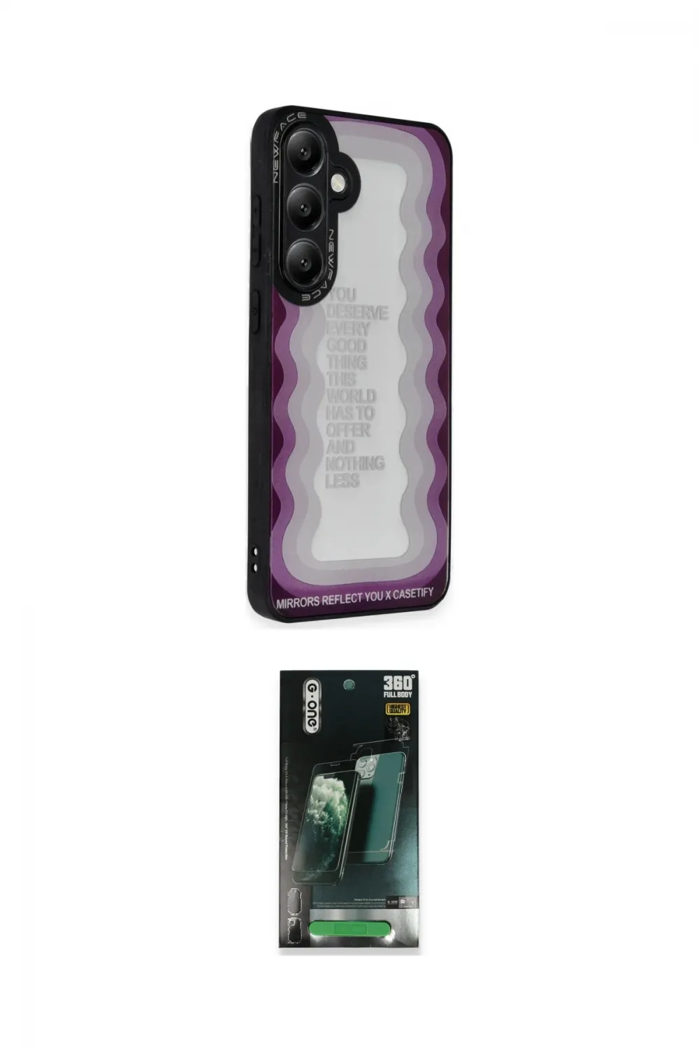 ieg™ Galaxy S24 Plus Kılıf Odak Klasik Serisi - Şeffaf 360 Full Body Arka Koruyucu
