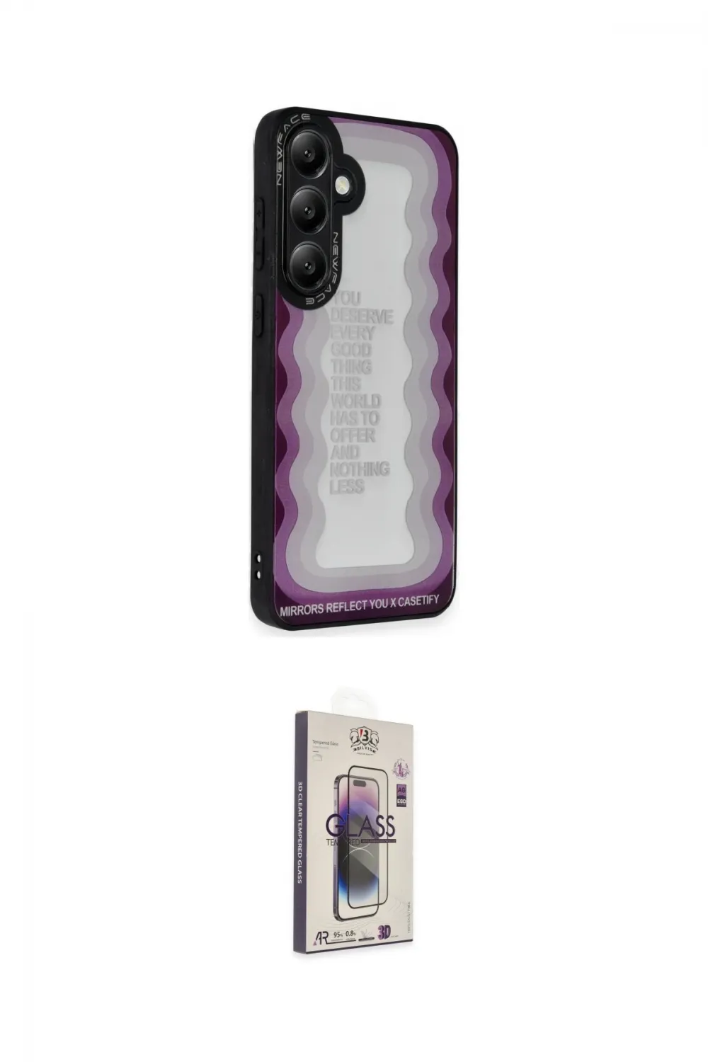 ieg™ Galaxy S24 Plus Kılıf Odak Klasik Serisi - Siyah Bilvis 3D Cam Ekran Koruyucu