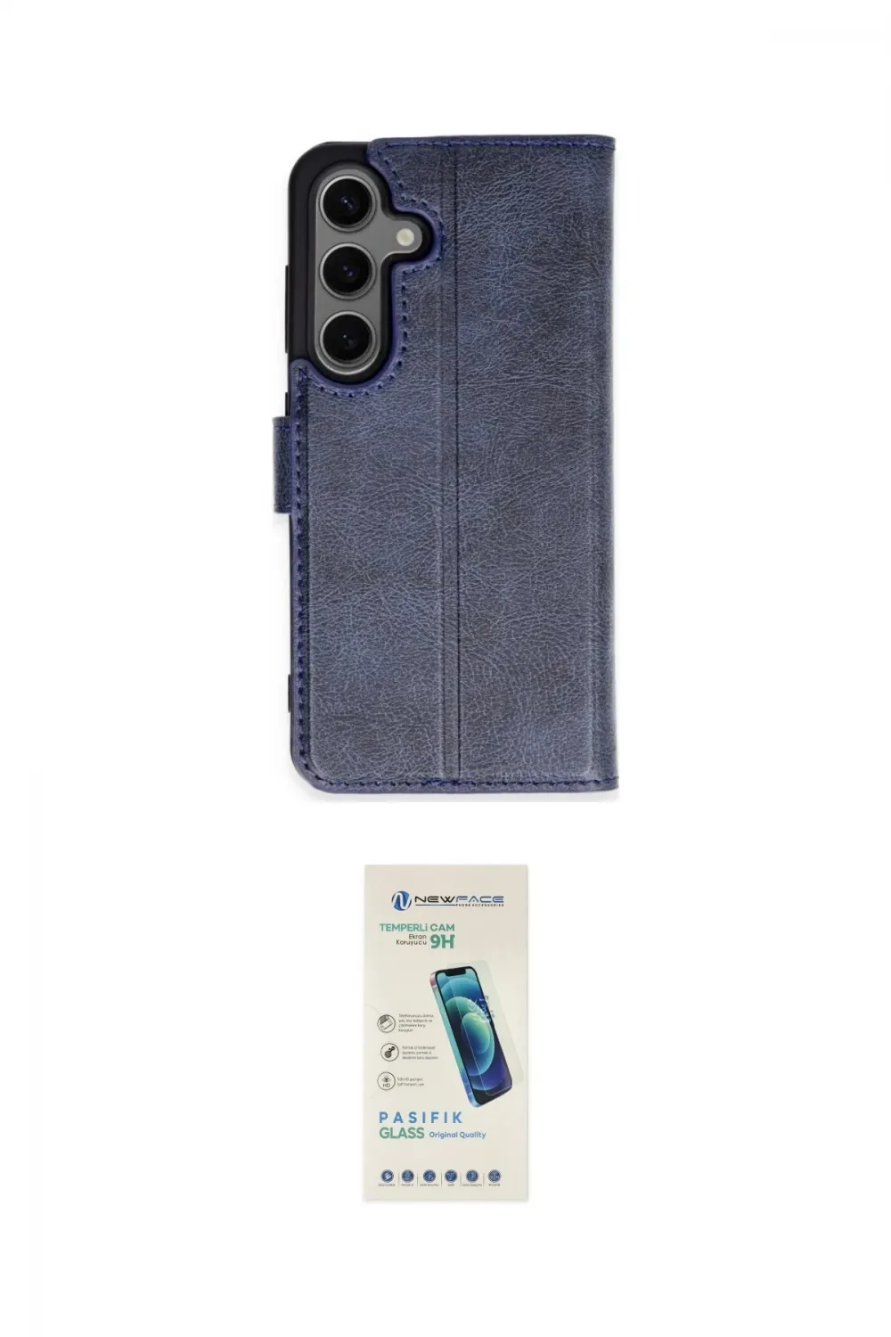 ieg™ Galaxy S24 Plus Kılıf Siluet Işık Serisi - Şeffaf Pasifik Cam Ekran Koruyucu