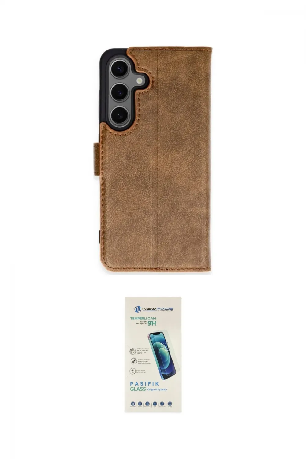 ieg™ Galaxy S24 Plus Kılıf Siluet Işık Serisi - Şeffaf Pasifik Cam Ekran Koruyucu