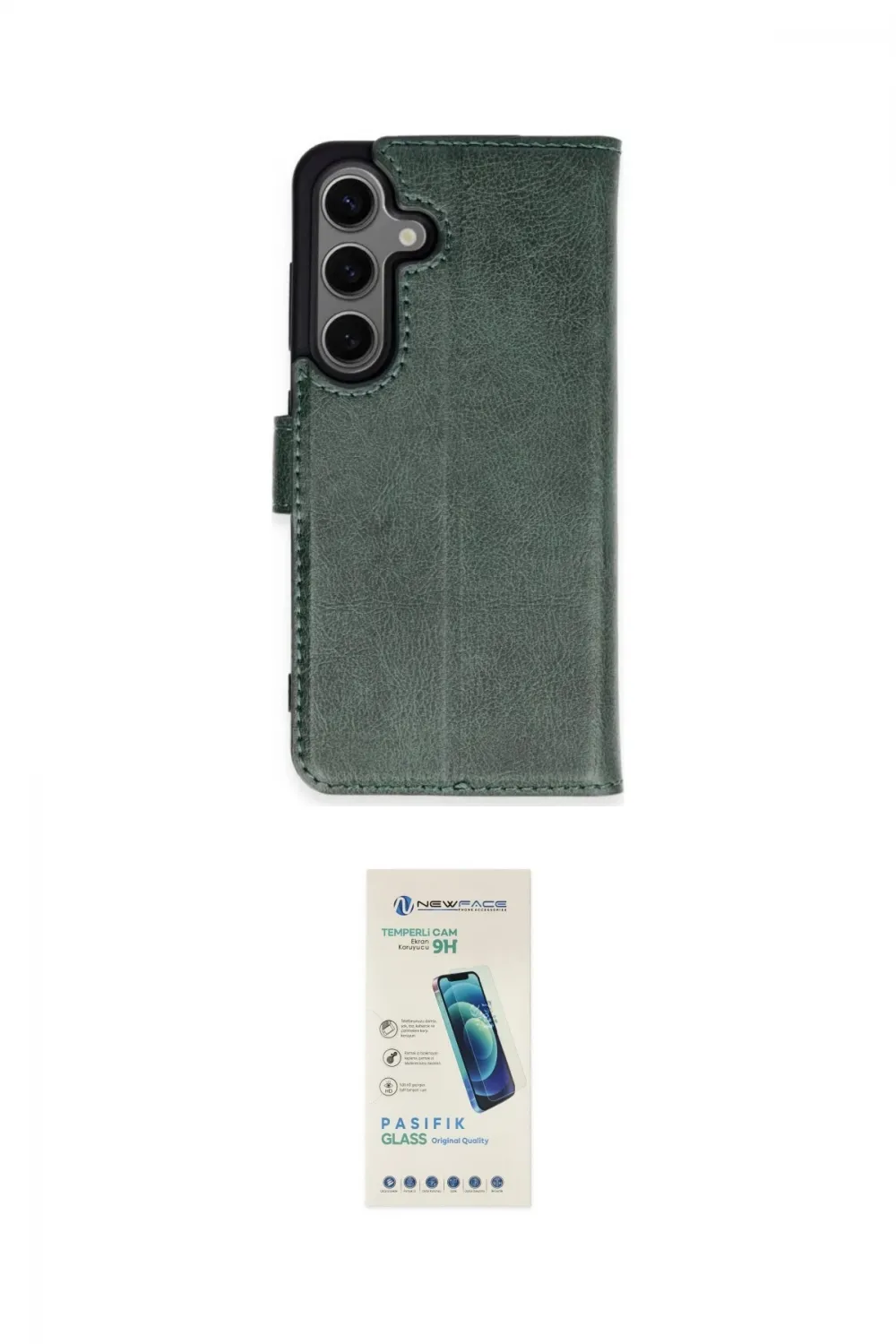 ieg™ Galaxy S24 Plus Kılıf Siluet Işık Serisi - Şeffaf Pasifik Cam Ekran Koruyucu