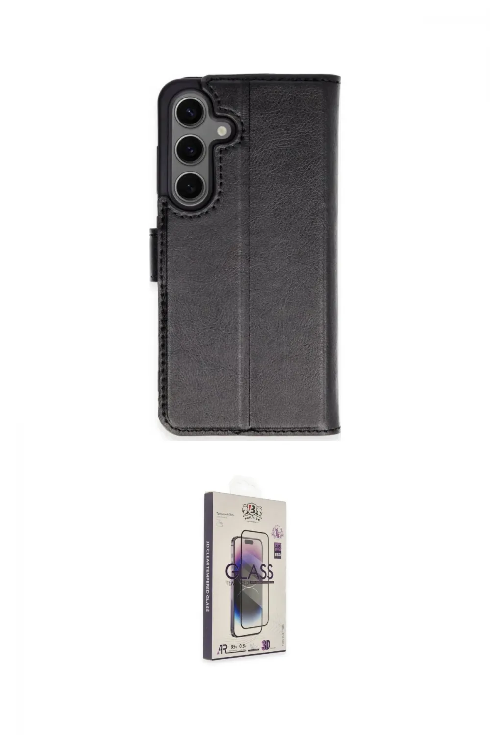 ieg™ Galaxy S24 Plus Kılıf Siluet Işık Serisi - Siyah Bilvis 3D Cam Ekran Koruyucu