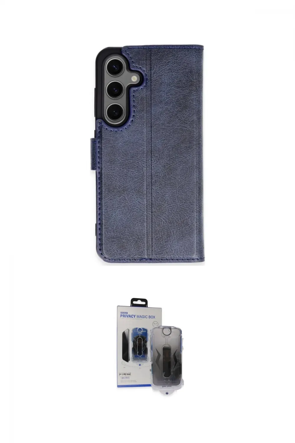 ieg™ Galaxy S24 Plus Kılıf Siluet Işık Serisi - Siyah Vanessa Magic Hayalet Cam