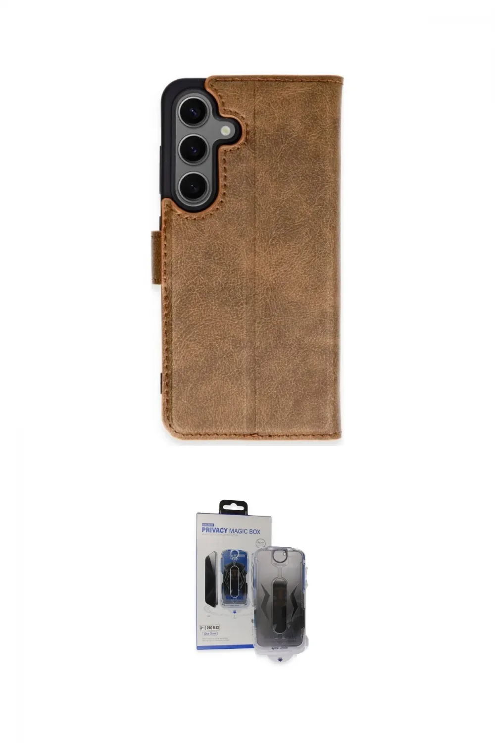 ieg™ Galaxy S24 Plus Kılıf Siluet Işık Serisi - Siyah Vanessa Magic Hayalet Cam