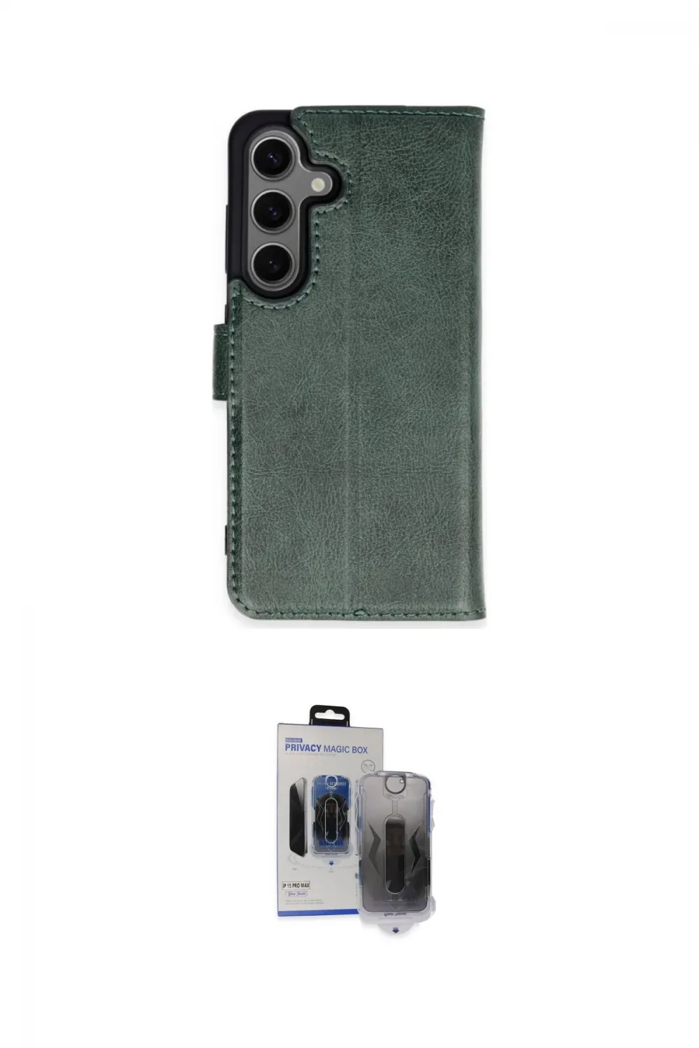 ieg™ Galaxy S24 Plus Kılıf Siluet Işık Serisi - Siyah Vanessa Magic Hayalet Cam