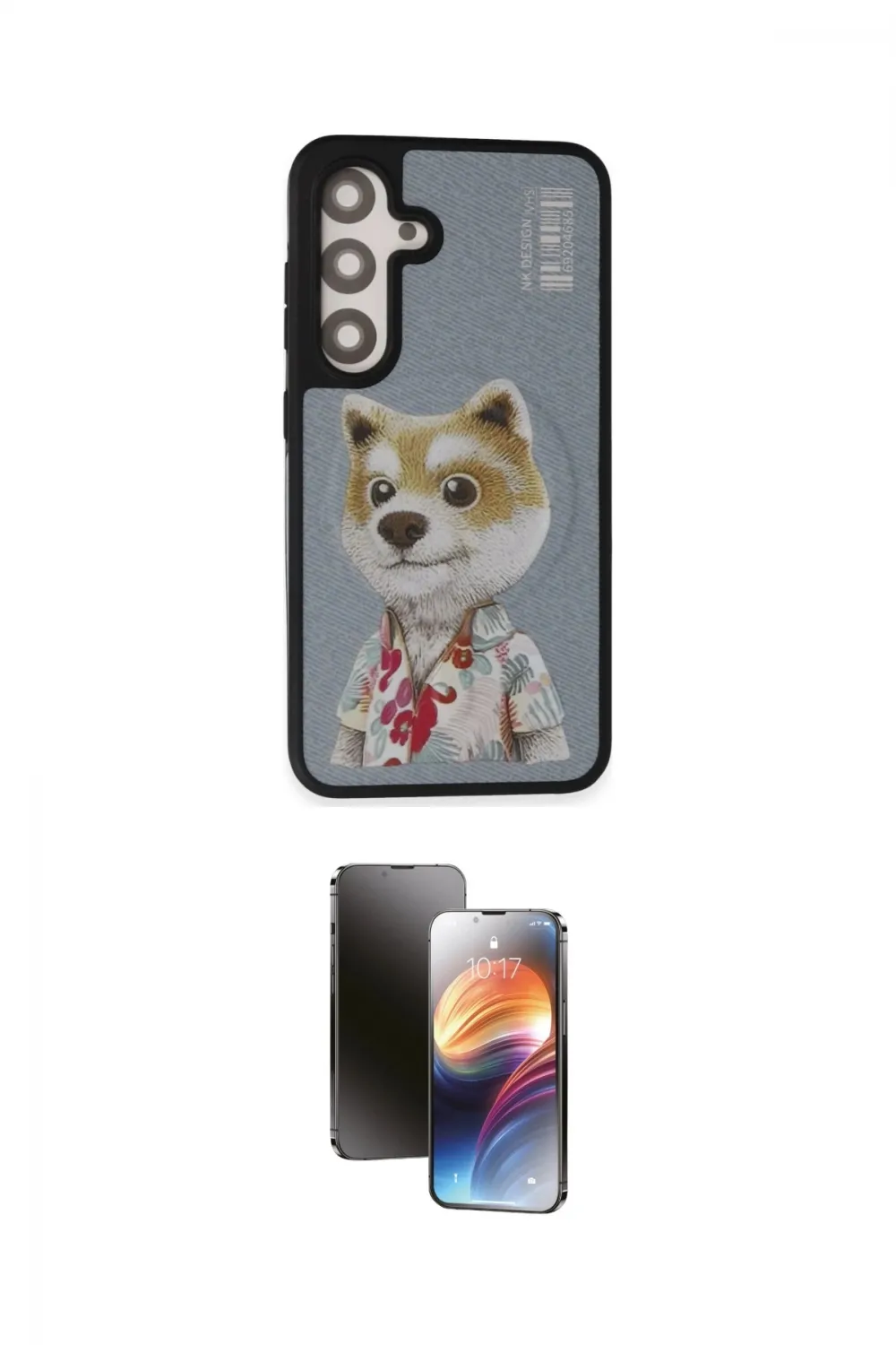 ieg™ Galaxy S24 Plus Kılıf Siluet Modern Özel Seri - Siyah 3D Antistatik Mat Seramik Nano Ekran Koruyucu