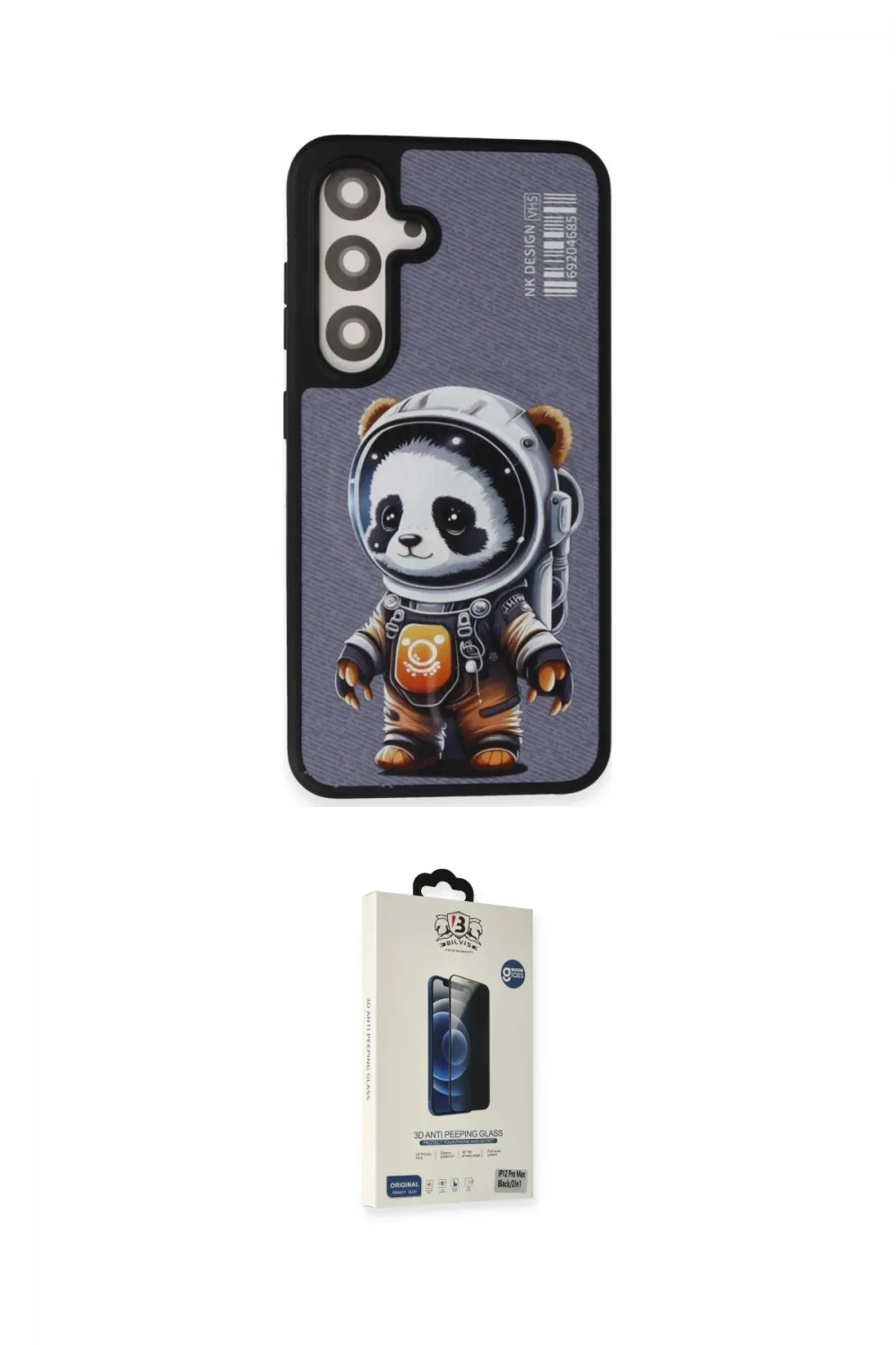 ieg™ Galaxy S24 Plus Kılıf Siluet Modern Özel Seri - Siyah Bilvis Hayalet Cam Ekran Koruyucu