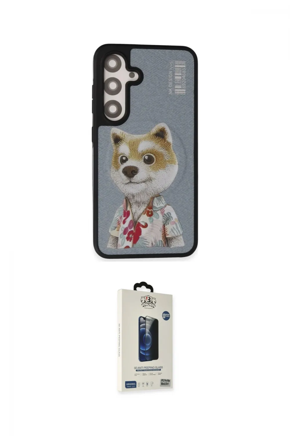 ieg™ Galaxy S24 Plus Kılıf Siluet Modern Özel Seri - Siyah Bilvis Hayalet Cam Ekran Koruyucu