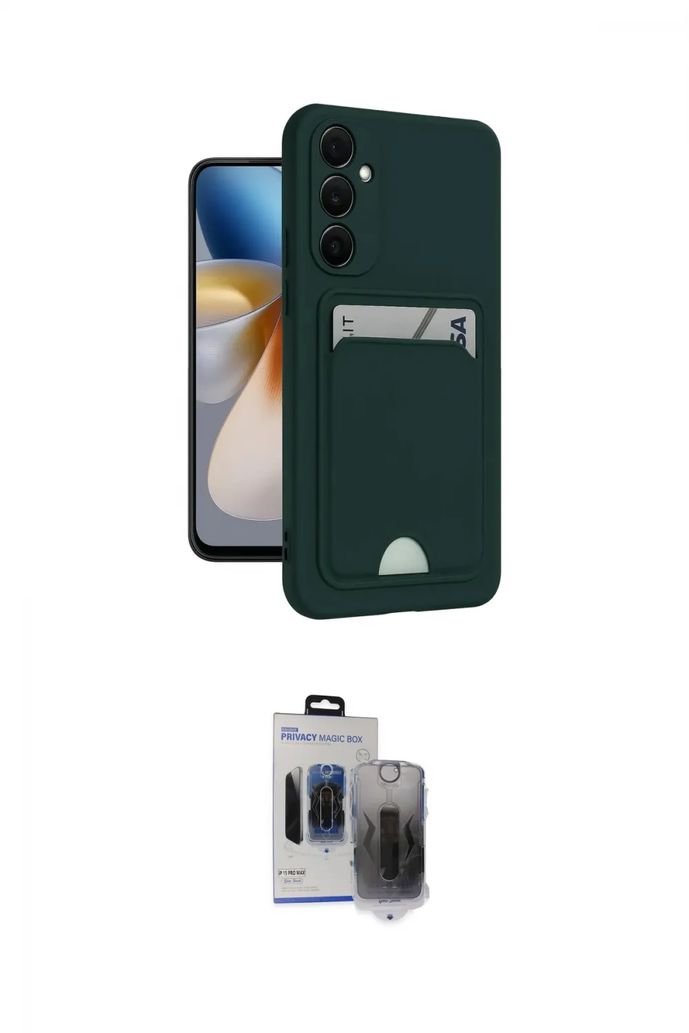 ieg™ Galaxy S24 Plus Kılıf Vadi Çizgi Prime - Siyah Vanessa Magic Hayalet Cam