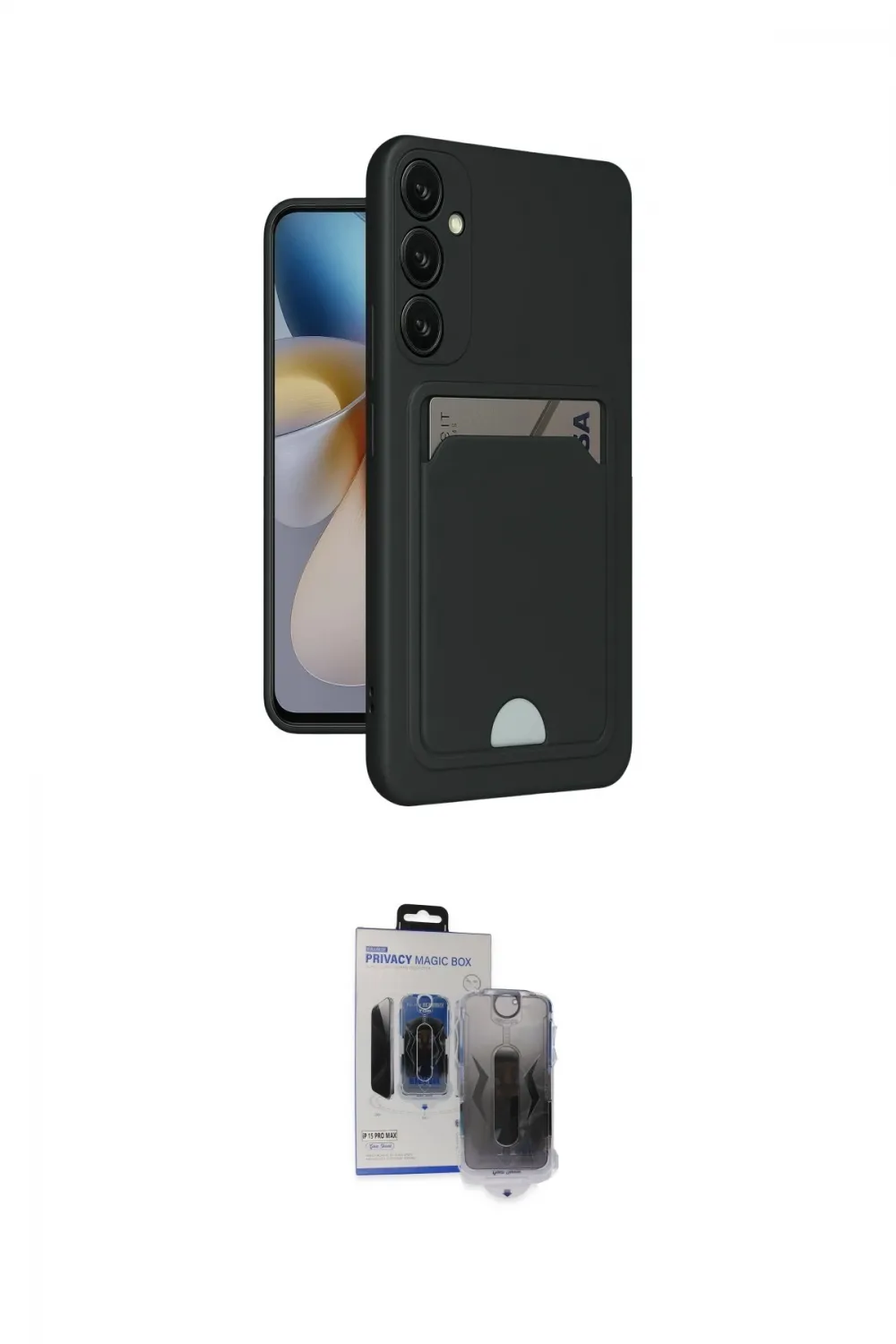 ieg™ Galaxy S24 Plus Kılıf Vadi Çizgi Prime - Siyah Vanessa Magic Hayalet Cam