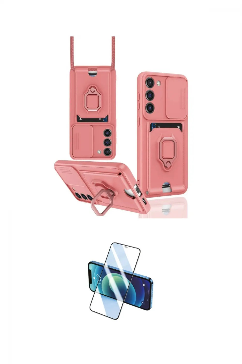 ieg™ Galaxy S24 Plus Kılıf Vadi Form Prime - Siyah 3D Antistatik Cam Ekran Koruyucu
