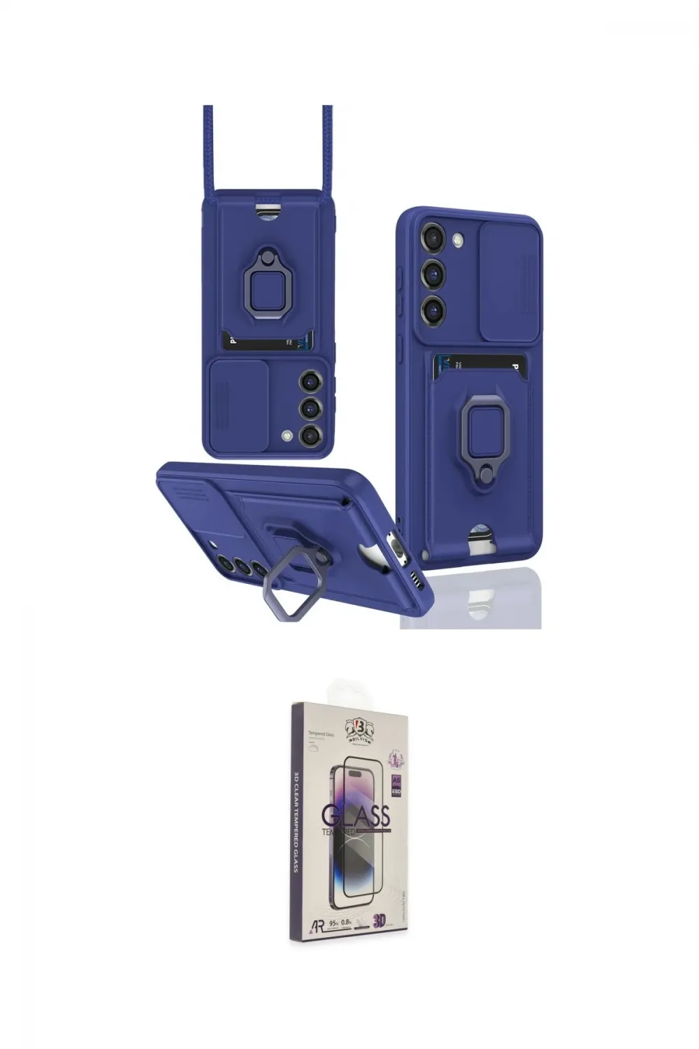 ieg™ Galaxy S24 Plus Kılıf Vadi Form Prime - Siyah Bilvis 3D Cam Ekran Koruyucu