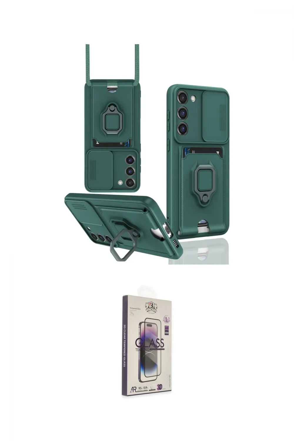 ieg™ Galaxy S24 Plus Kılıf Vadi Form Prime - Siyah Bilvis 3D Cam Ekran Koruyucu