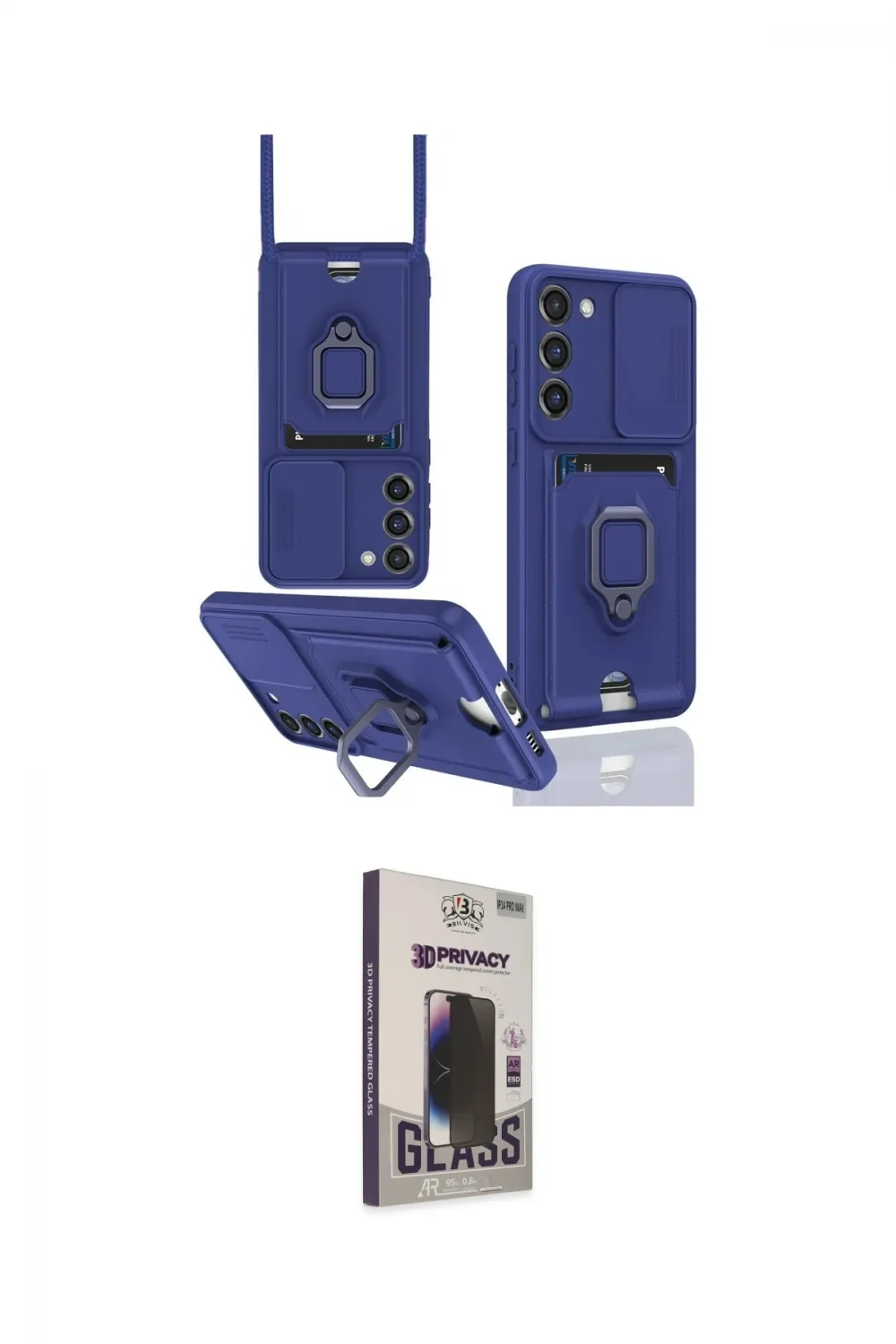 ieg™ Galaxy S24 Plus Kılıf Vadi Form Prime - Siyah Bilvis Hayalet Cam Ekran Koruyucu