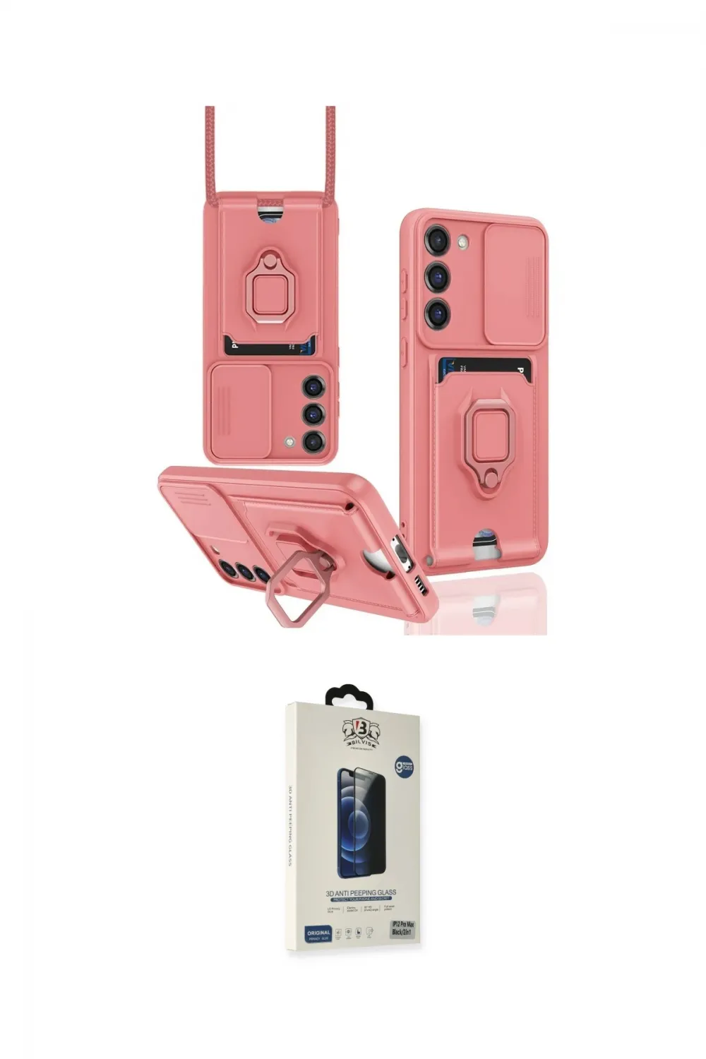 ieg™ Galaxy S24 Plus Kılıf Vadi Form Prime - Siyah Bilvis Hayalet Cam Ekran Koruyucu