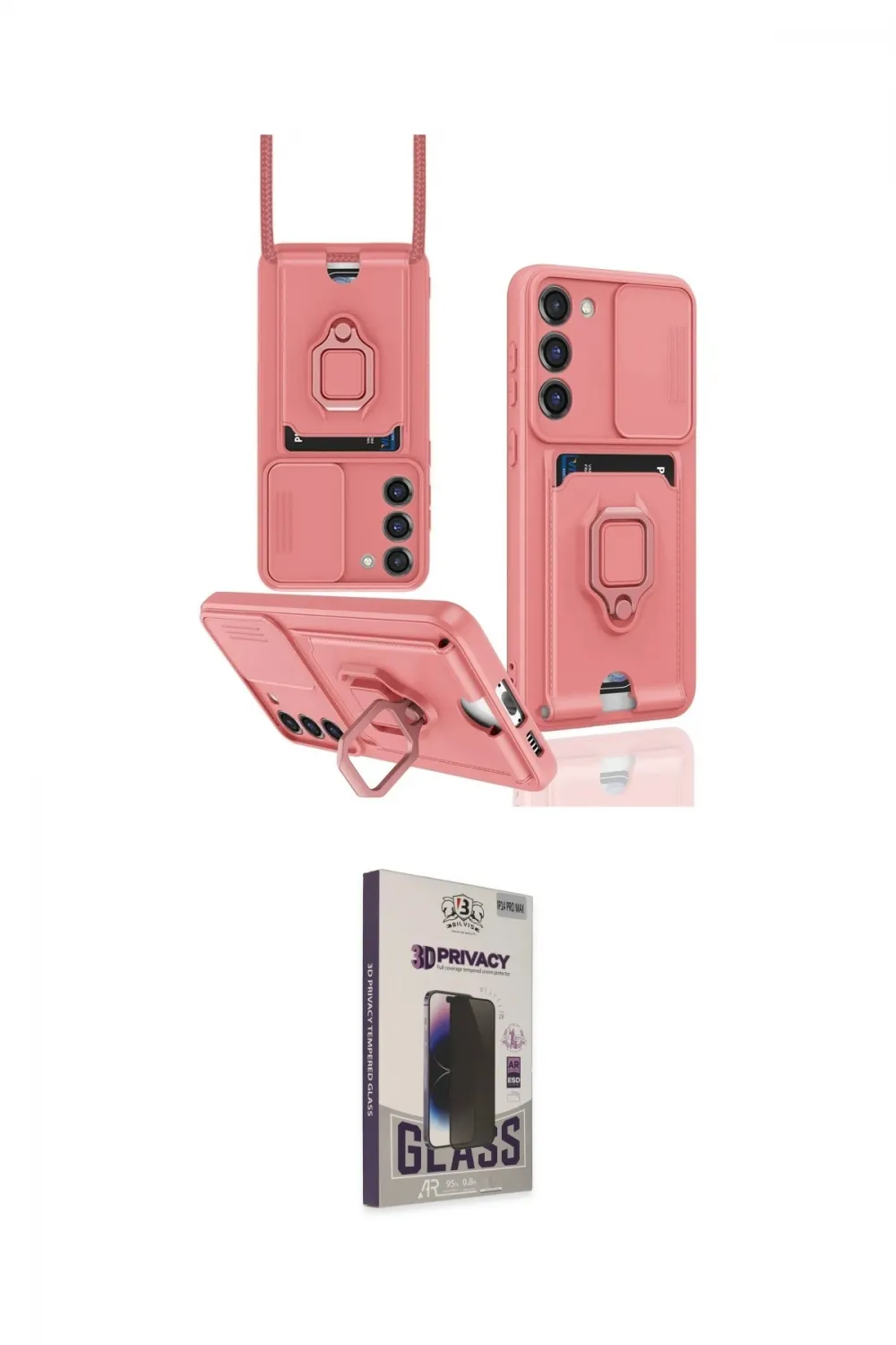ieg™ Galaxy S24 Plus Kılıf Vadi Form Prime - Siyah Bilvis Hayalet Cam Ekran Koruyucu