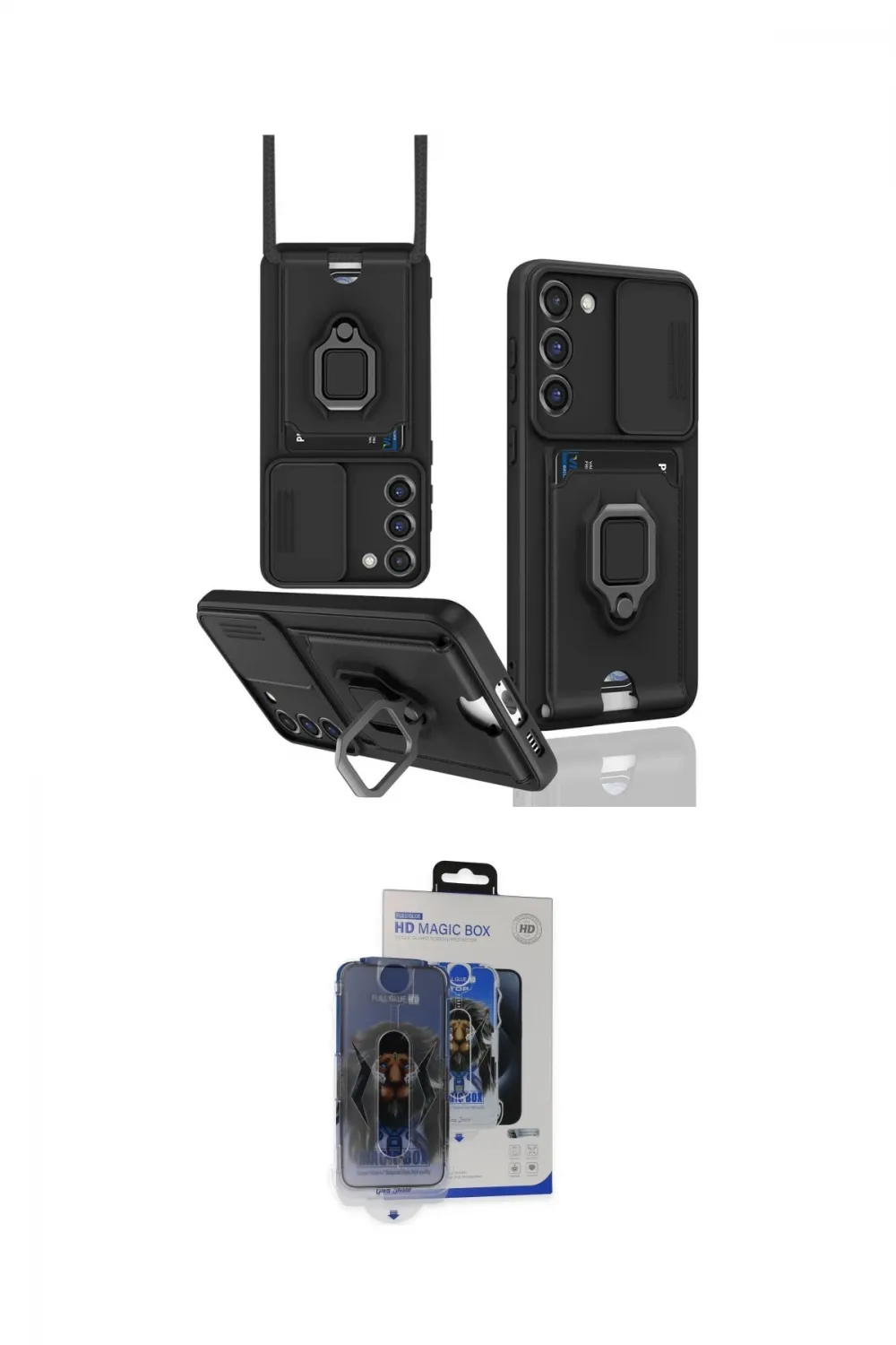 ieg™ Galaxy S24 Plus Kılıf Vadi Form Prime - Siyah Vanessa Magic Cam