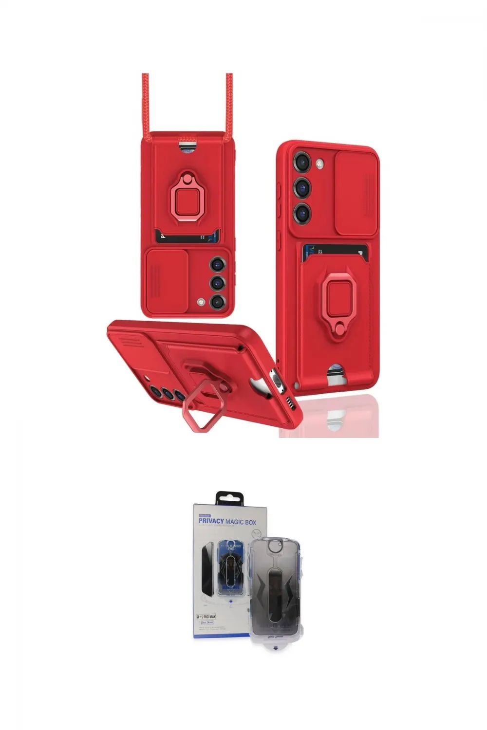 ieg™ Galaxy S24 Plus Kılıf Vadi Form Prime - Siyah Vanessa Magic Hayalet Cam