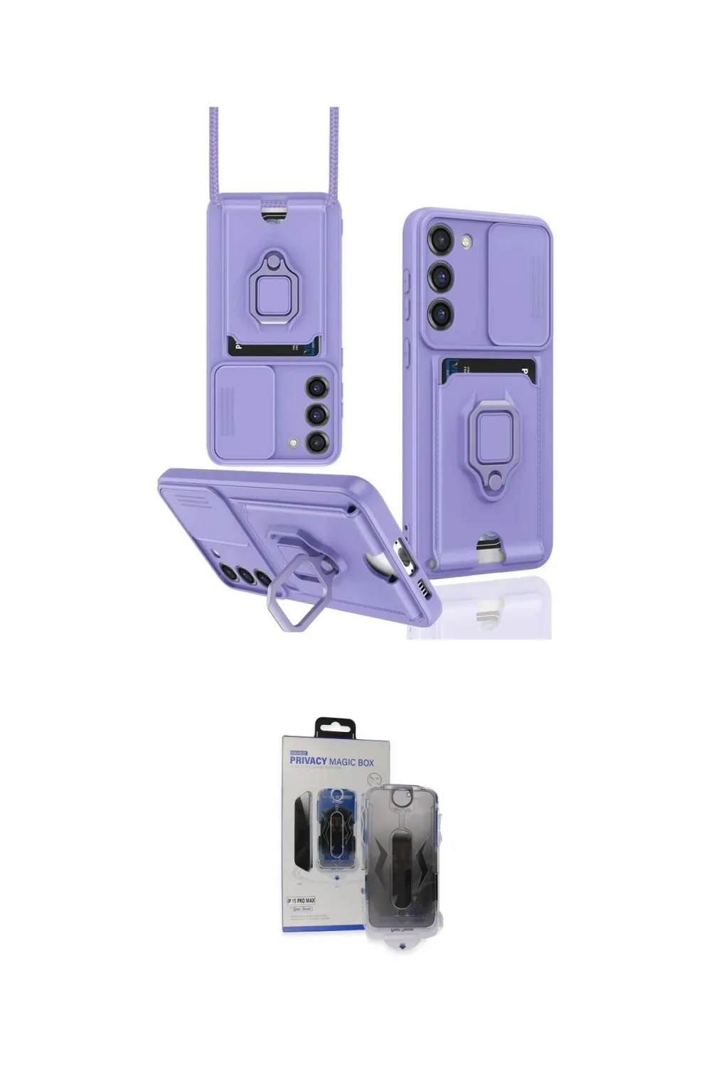 ieg™ Galaxy S24 Plus Kılıf Vadi Form Prime - Siyah Vanessa Magic Hayalet Cam