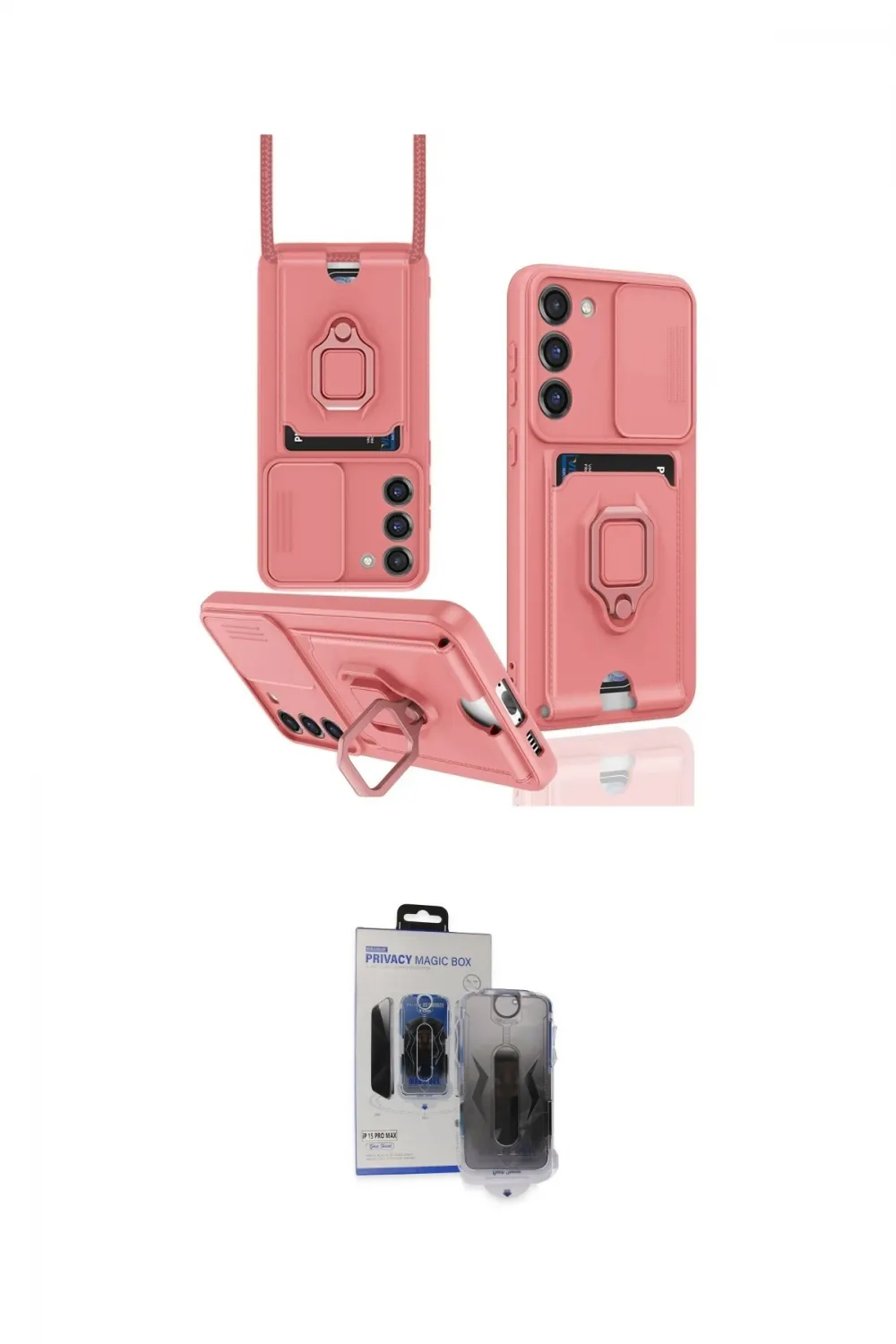 ieg™ Galaxy S24 Plus Kılıf Vadi Form Prime - Siyah Vanessa Magic Hayalet Cam