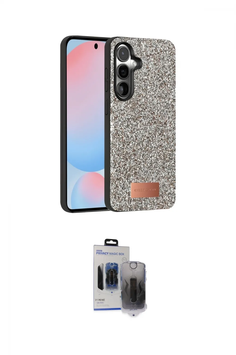 ieg™ Galaxy S24 Plus Kılıf Vadi Klasik Serisi - Siyah Vanessa Magic Hayalet Cam