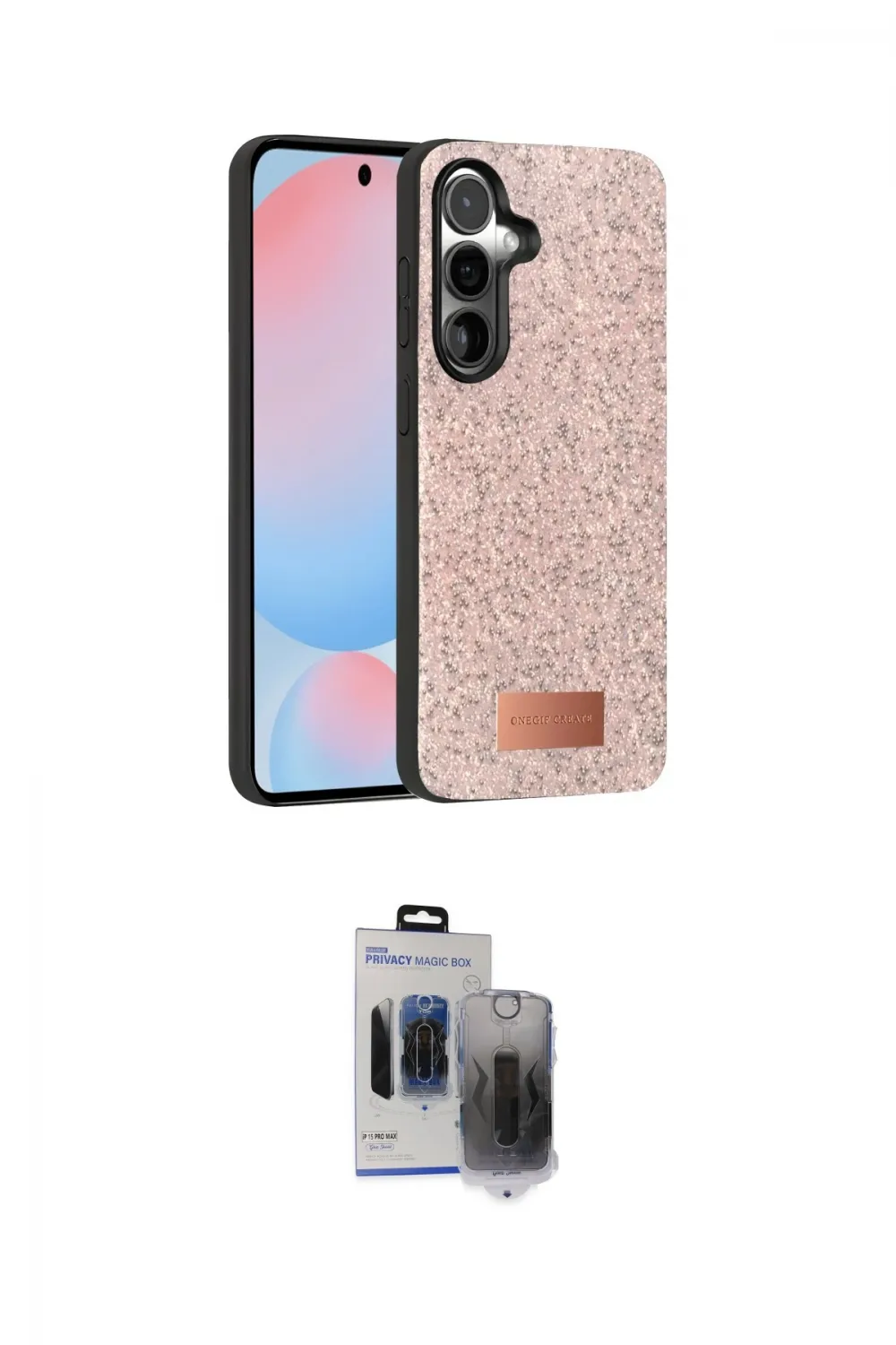 ieg™ Galaxy S24 Plus Kılıf Vadi Klasik Serisi - Siyah Vanessa Magic Hayalet Cam