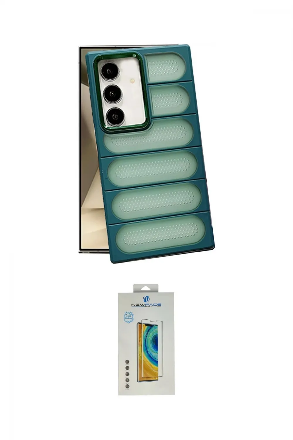 ieg™ Galaxy S24 Plus Kılıf Yadigar Doku Özel Seri - Siyah Polymer Nano Ekran Koruyucu