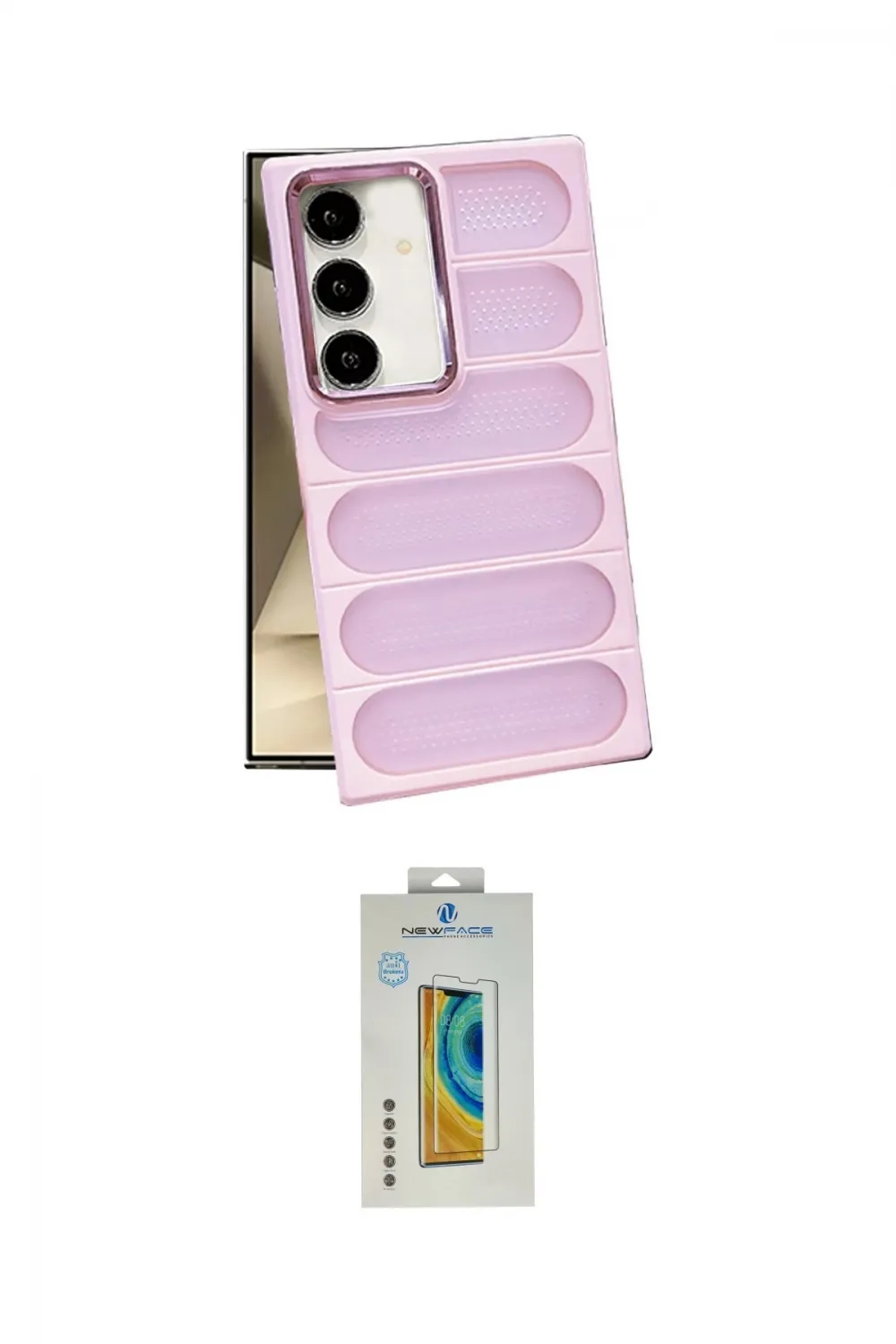 ieg™ Galaxy S24 Plus Kılıf Yadigar Doku Özel Seri - Siyah Polymer Nano Ekran Koruyucu
