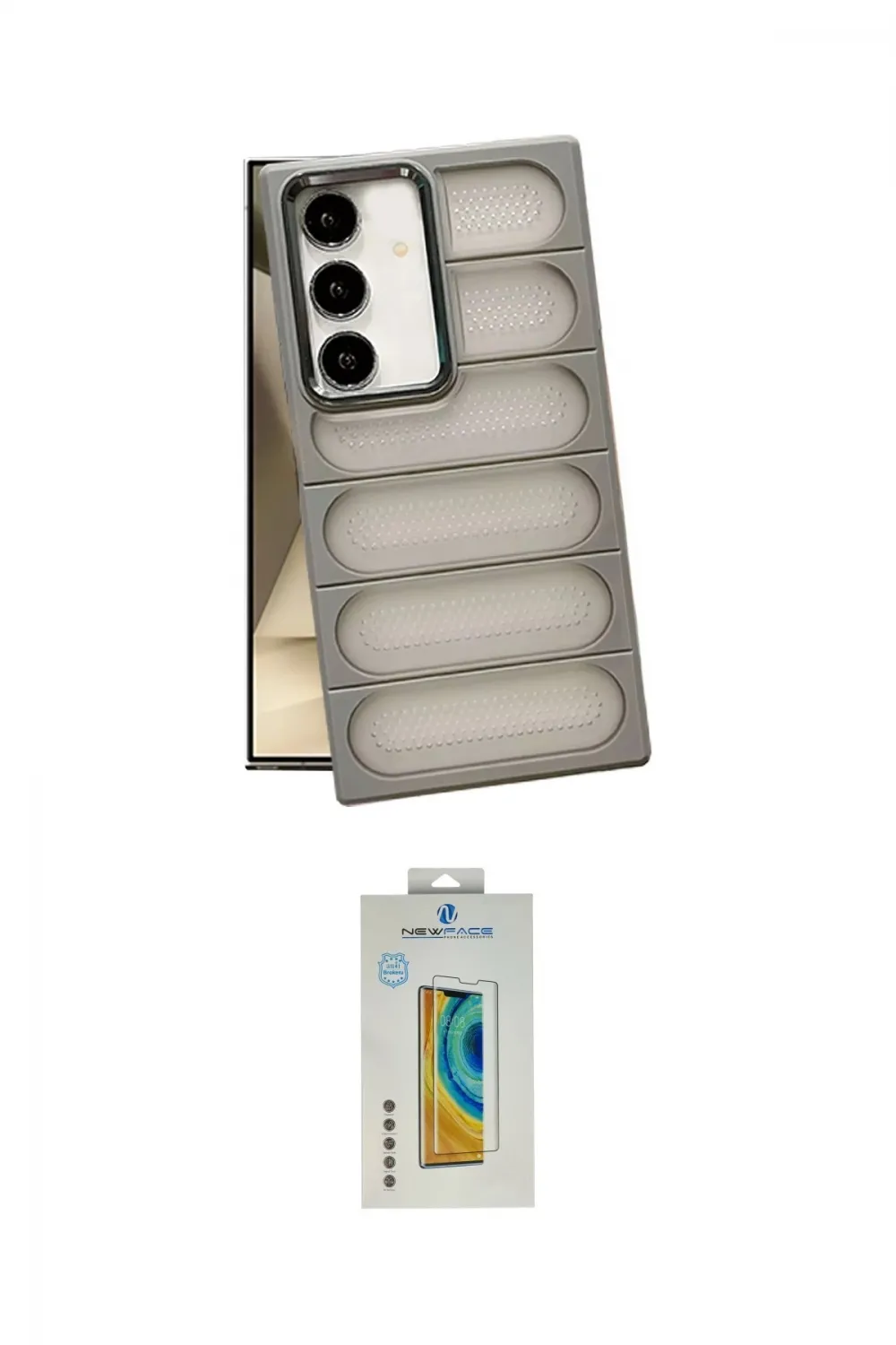 ieg™ Galaxy S24 Plus Kılıf Yadigar Doku Özel Seri - Siyah Polymer Nano Ekran Koruyucu