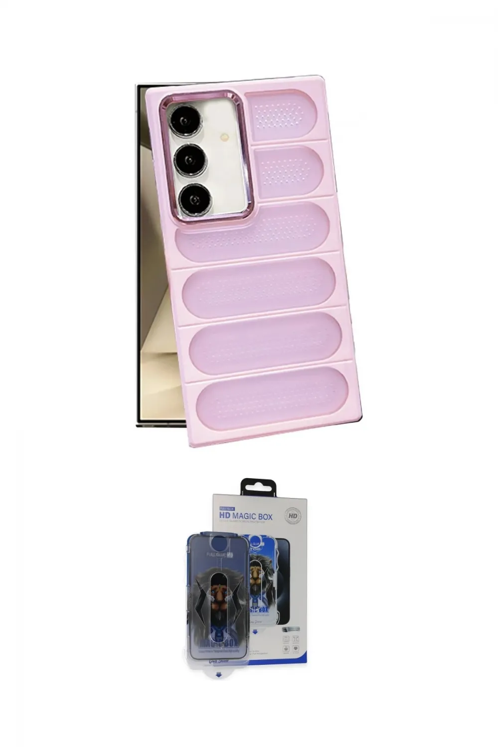 ieg™ Galaxy S24 Plus Kılıf Yadigar Doku Özel Seri - Siyah Vanessa Magic Cam